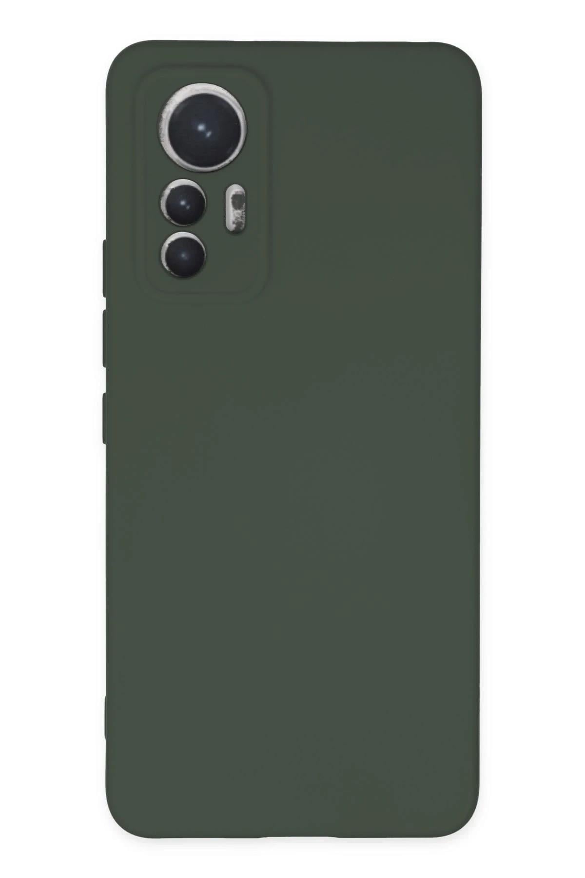 Mey İthalat®   Mi 12 Lite Kılıf Nano içi Kadife Silikon - Koyu Yeşil