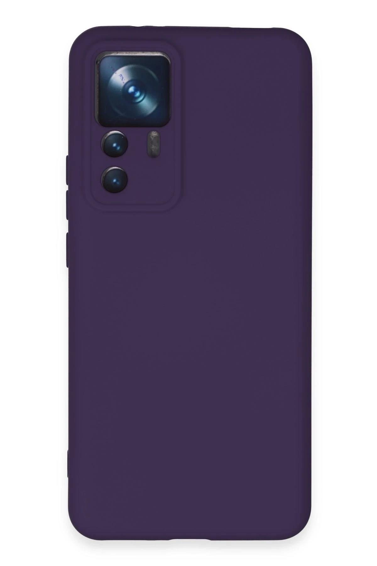 Mey İthalat®   Mi 12T Pro Kılıf Nano içi Kadife Silikon - Mor
