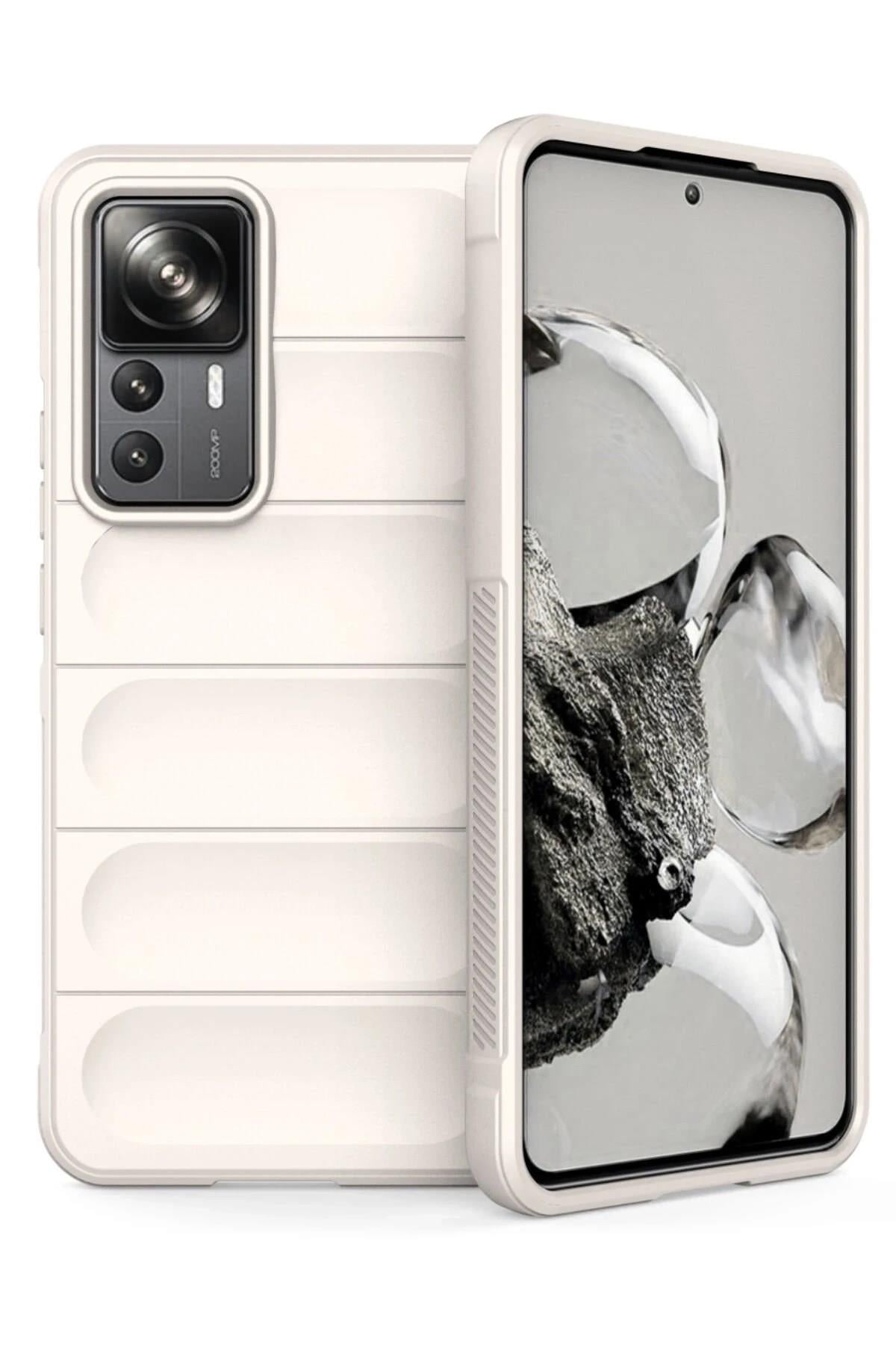 Mey İthalat®   Mi 12T Pro Kılıf Optimum Silikon - Krem