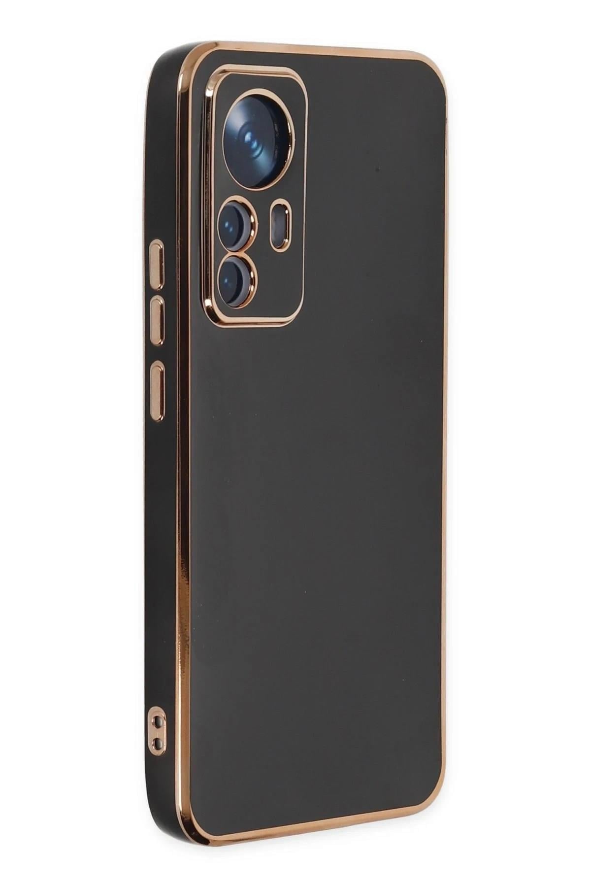 Mey İthalat®   Mi 12T Pro Kılıf Volet Silikon - Siyah