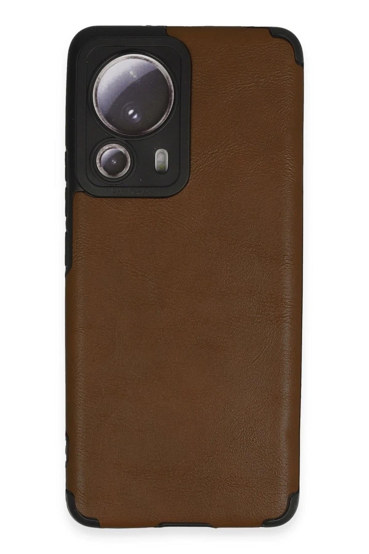 Mey İthalat®   Mi 13 Lite Kılıf Loop Deri Silikon - Kahverengi