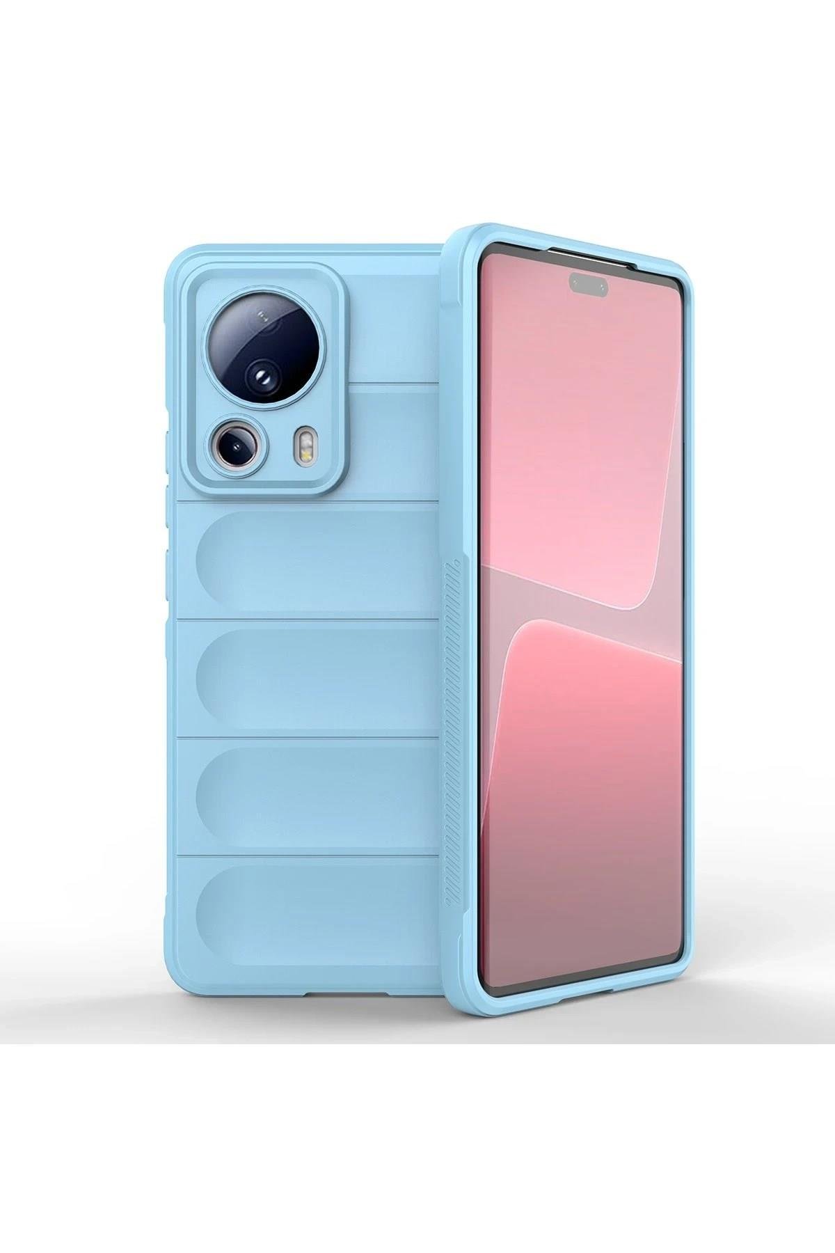 Mey İthalat®   Mi 13 Lite Kılıf Optimum Silikon - Sky Blue