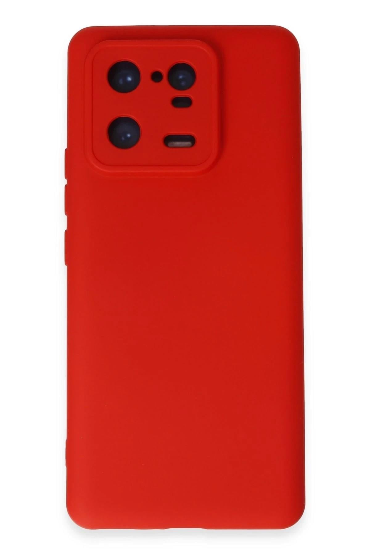 Mey İthalat®   Mi 13 Pro Kılıf Nano içi Kadife Silikon - Kırmızı