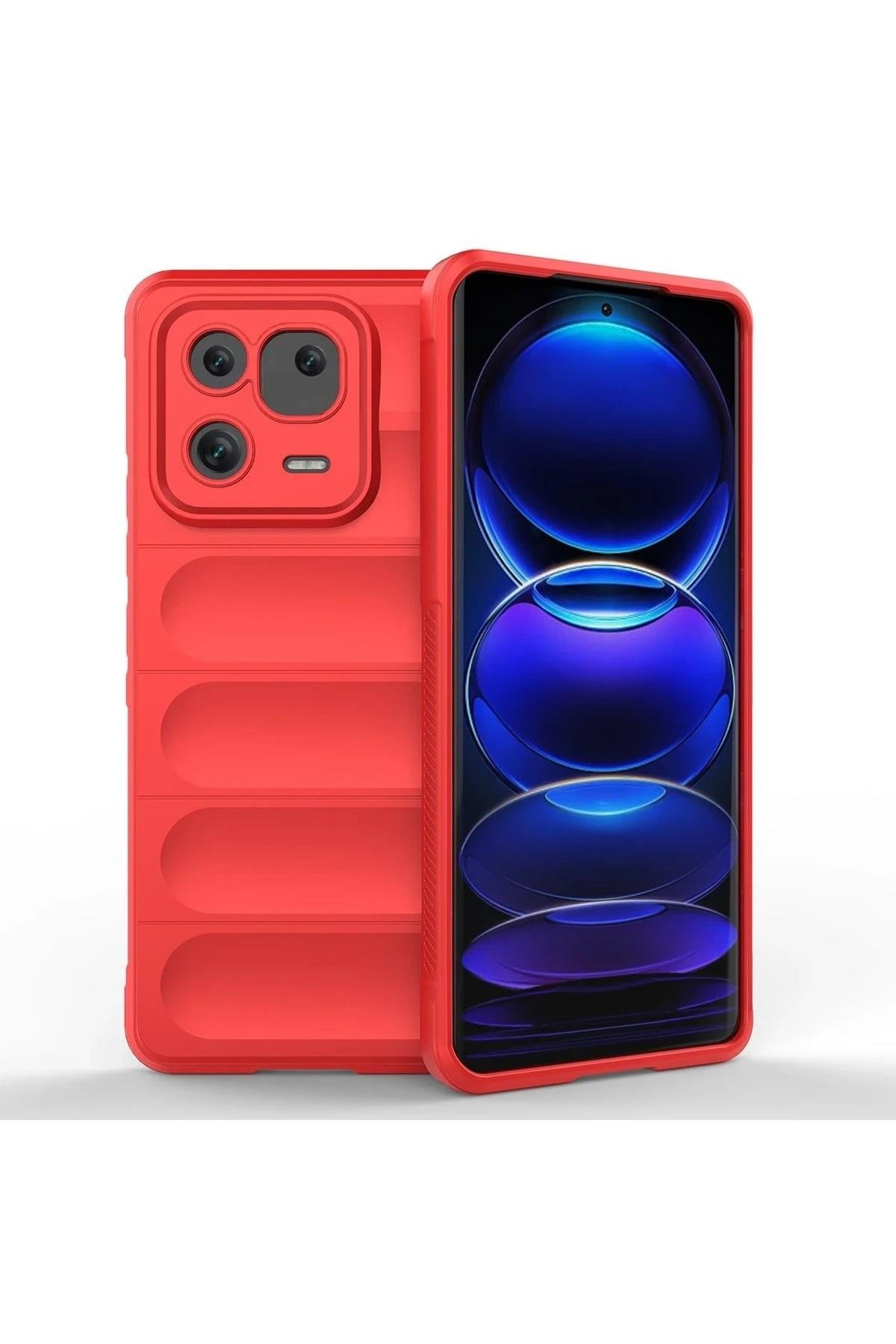 Mey İthalat®   Mi 13 Pro Kılıf Optimum Silikon - Kırmızı