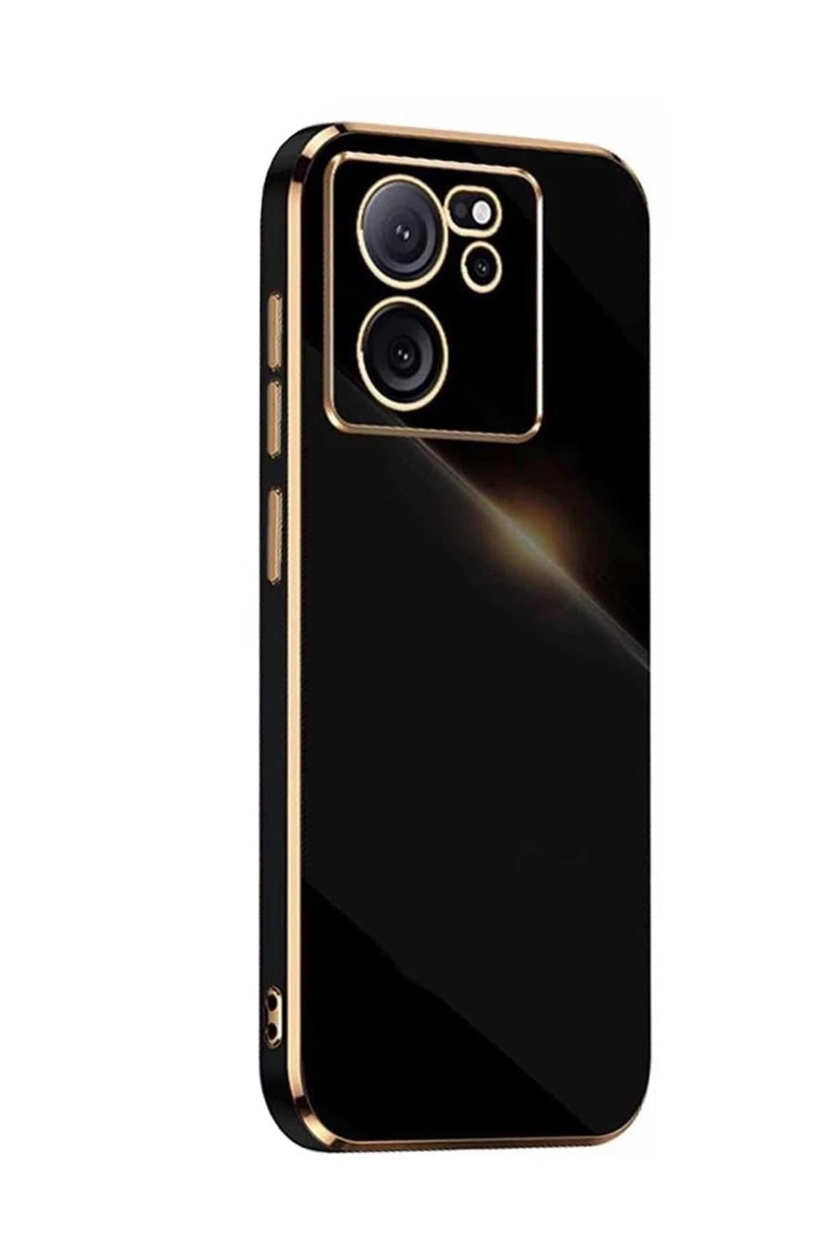 Mey İthalat®   Mi 13T Pro Kılıf Volet Silikon - Siyah
