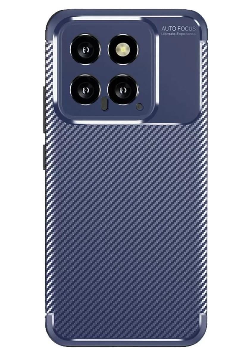 Mey İthalat®   Mi 14T Kılıf Auto Focus Karbon Kapak - Lacivert