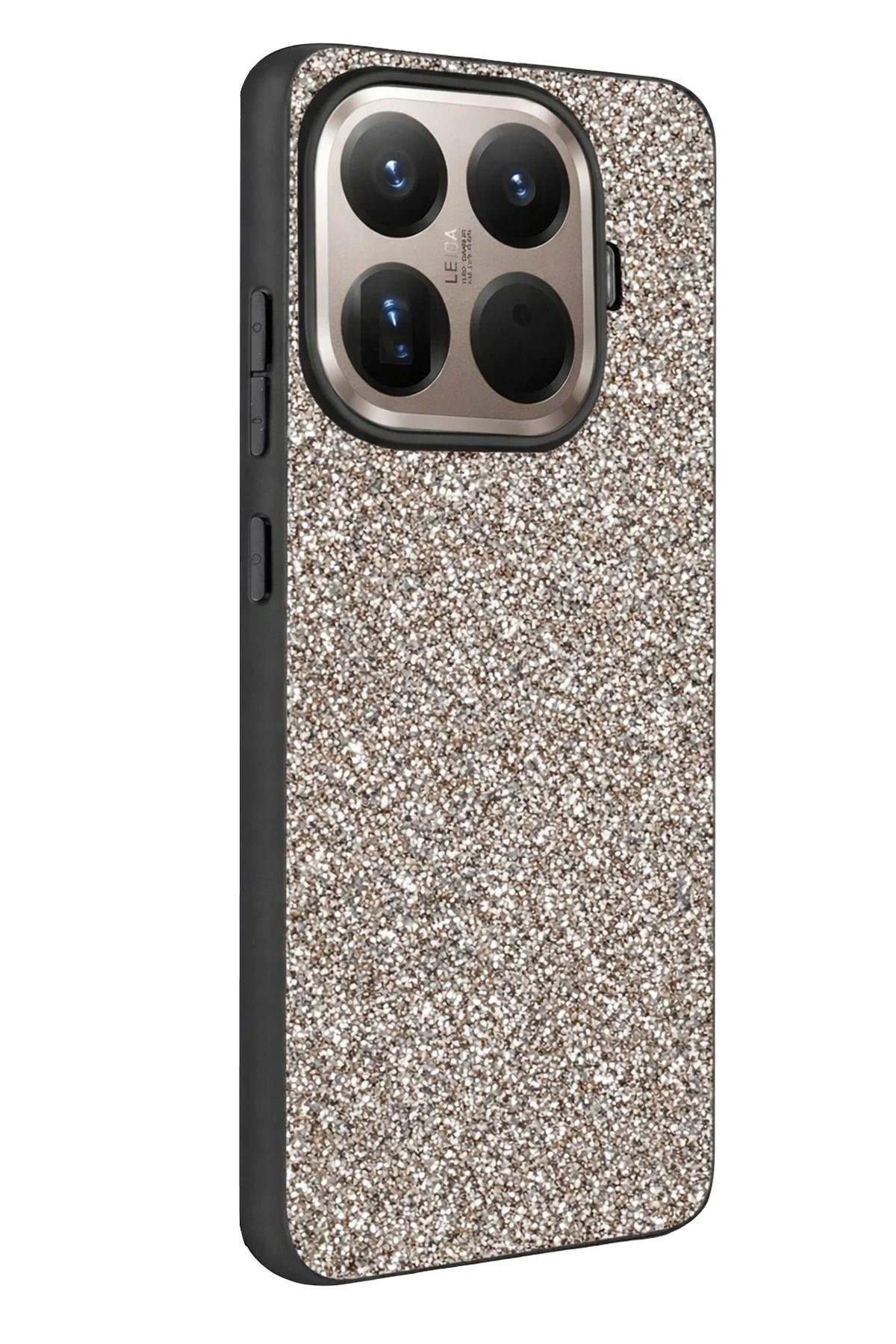 Mey İthalat®   Mi 15T Pro Bright Simli Kapak - Gümüş