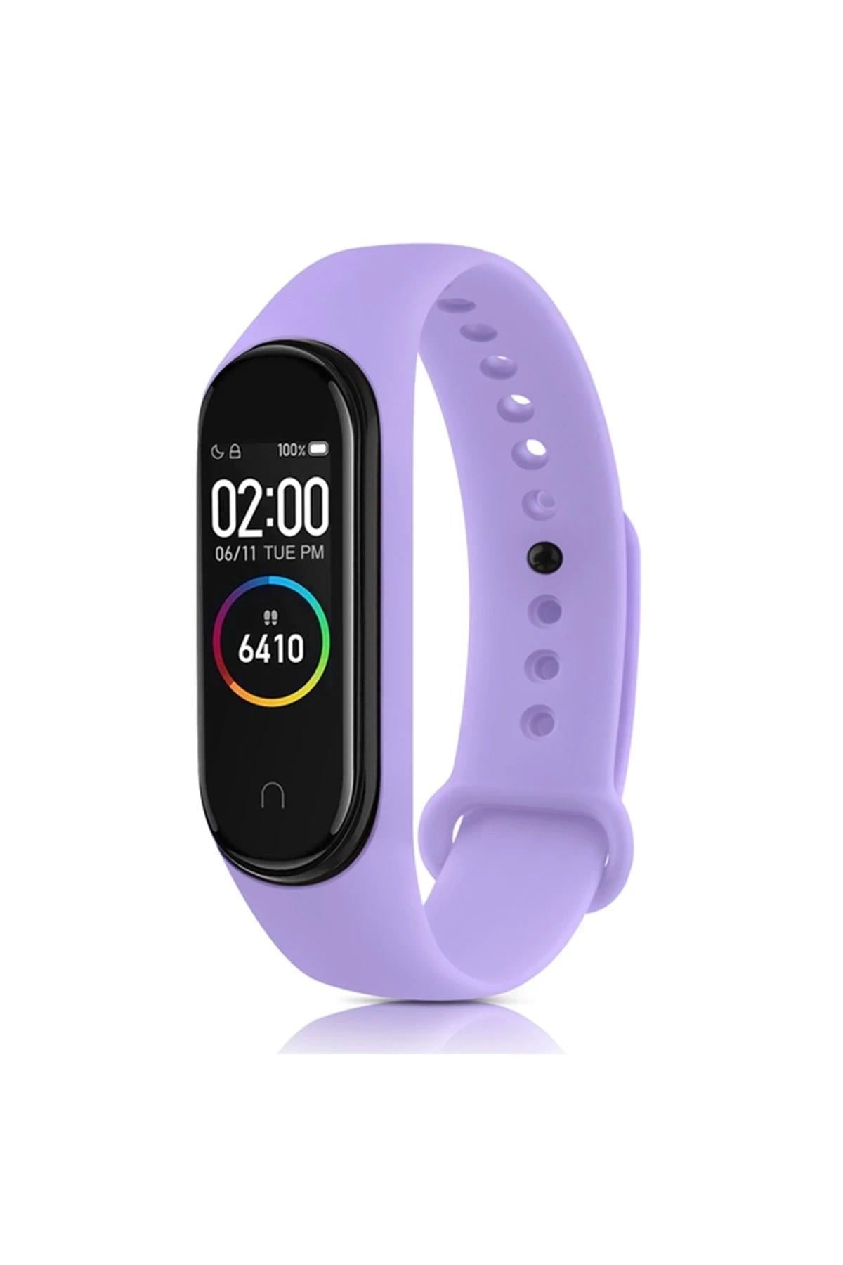 Mey İthalat®   Mi Band 4 Klasik Kordon - Lila