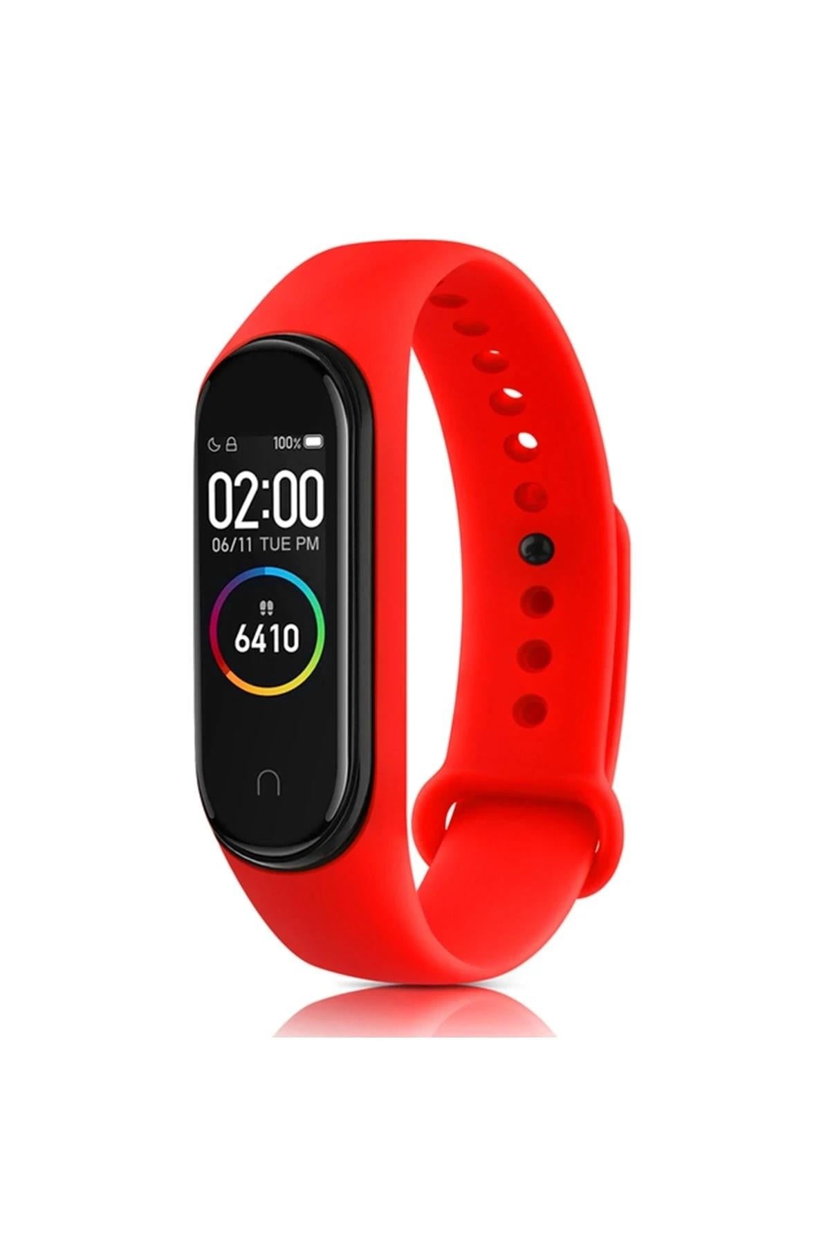 Mey İthalat®   Mi Band 4 Klasik Kordon - Kırmızı