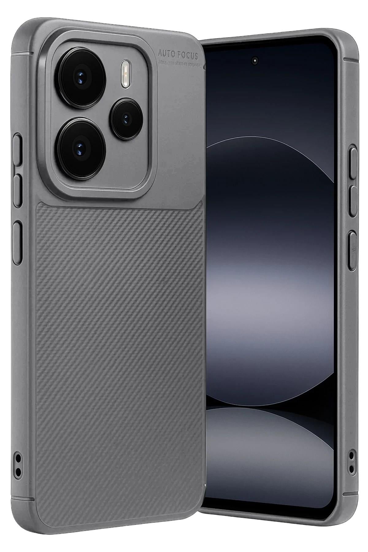 Mey İthalat®   Note 14 5G Auto Focus Karbon Kapak - Gri