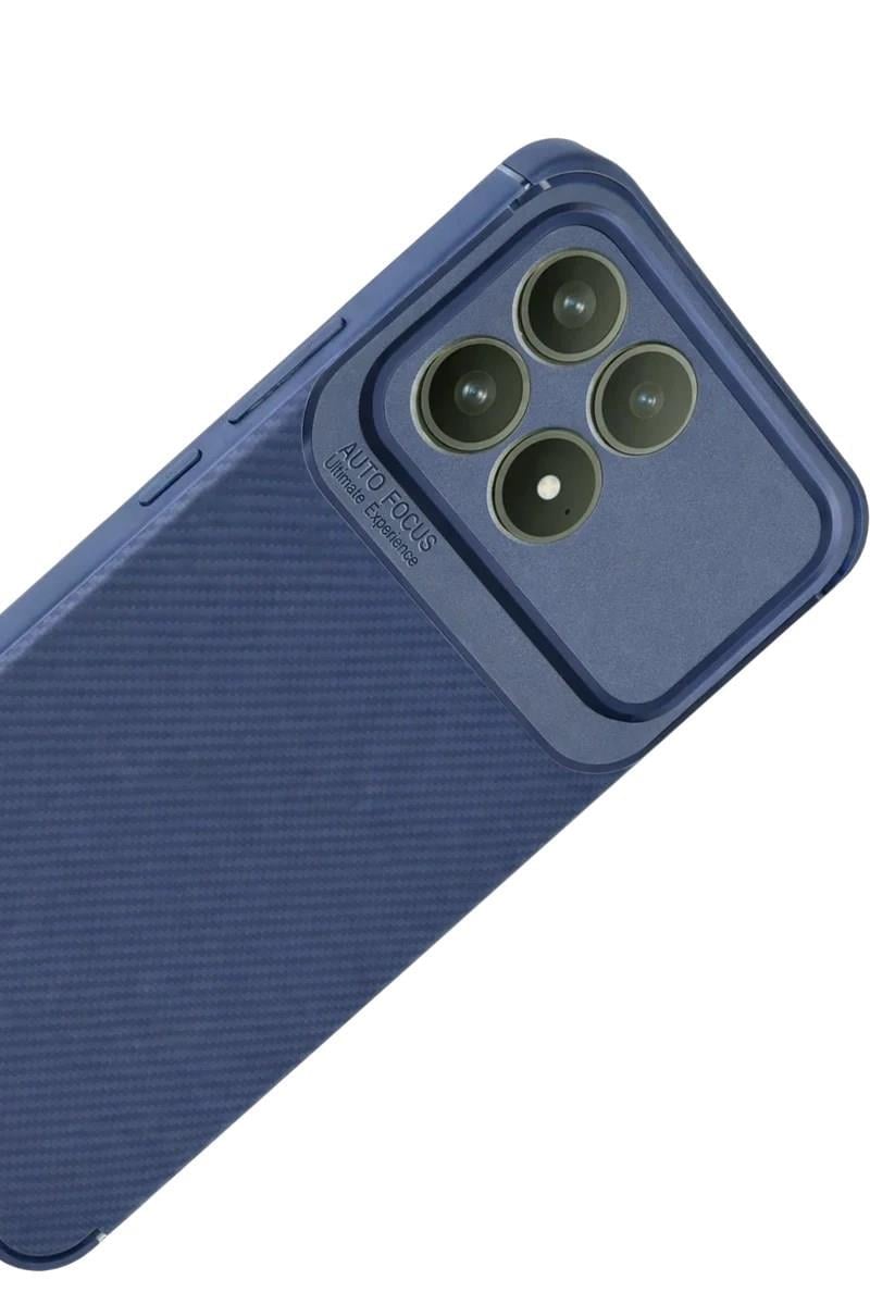 Mey İthalat®   Poco F8 Pro Auto Focus Karbon Kapak - Lacivert