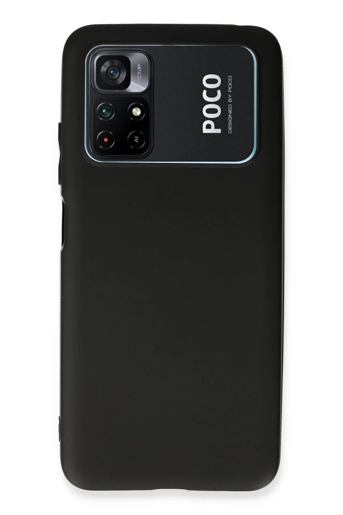 Mey İthalat®   Poco M4 Pro 4G Kılıf First Silikon - Siyah