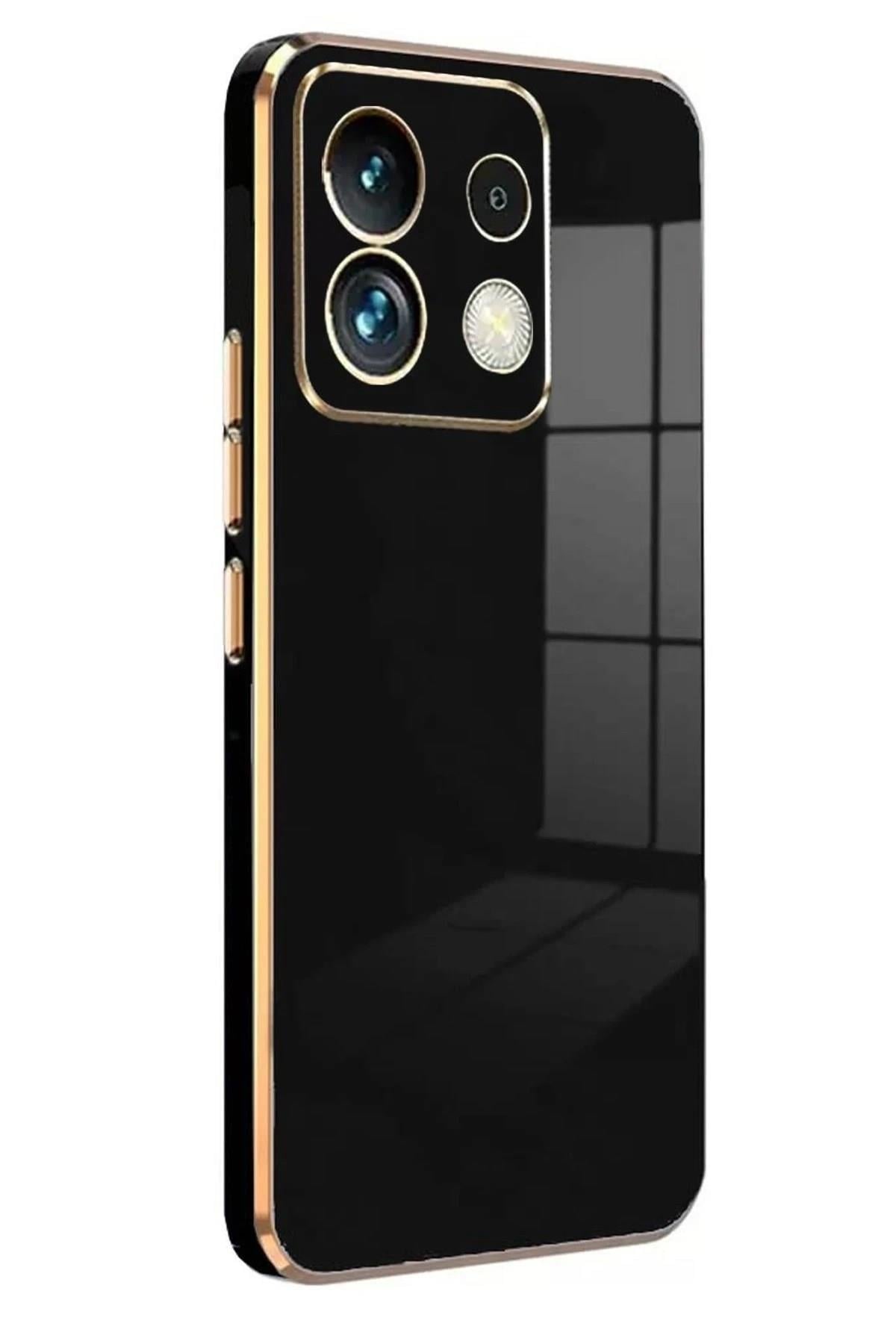 Mey İthalat®   Poco M6 Pro 4G Kılıf Volet Silikon - Siyah