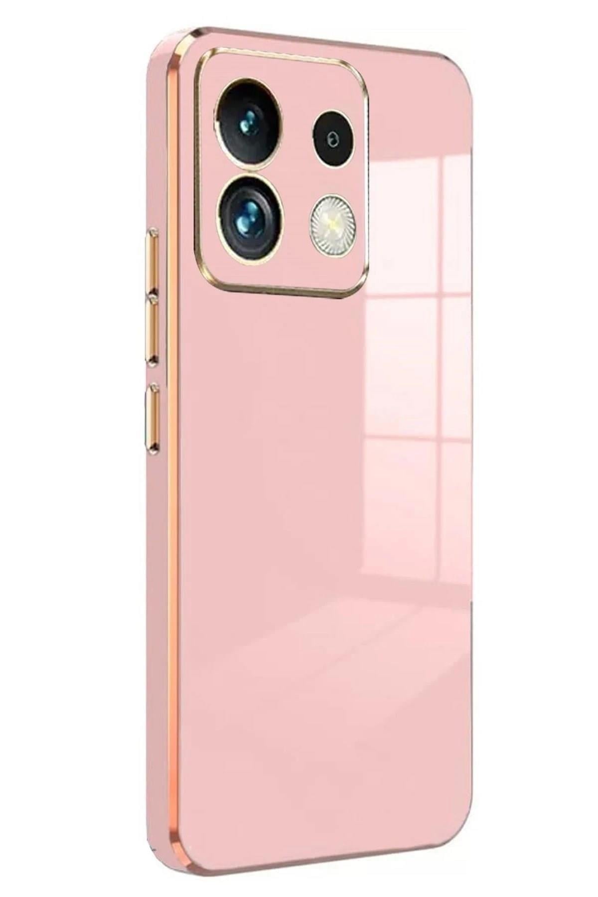 Mey İthalat®   Poco M6 Pro 4G Kılıf Volet Silikon - Pembe