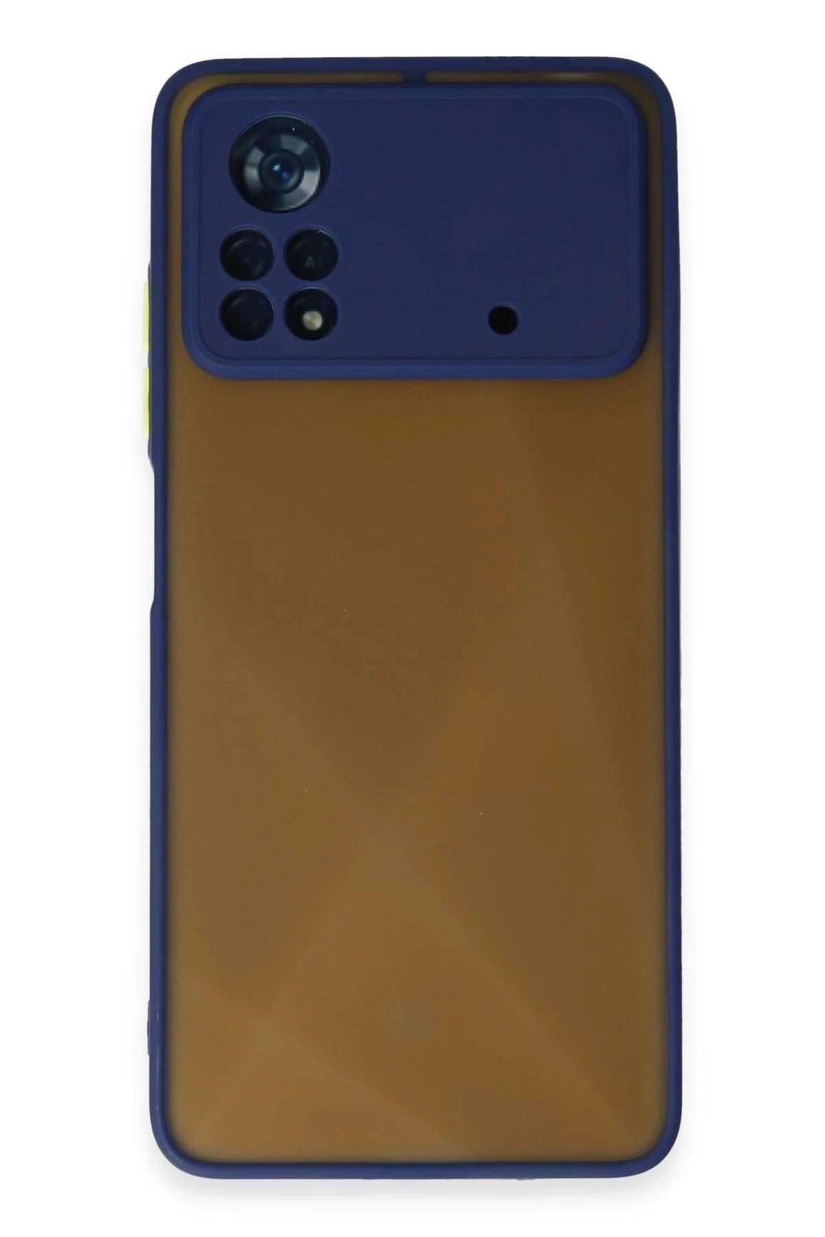 Mey İthalat®   Poco X4 Pro 5G Kılıf Montreal Silikon Kapak - Lacivert