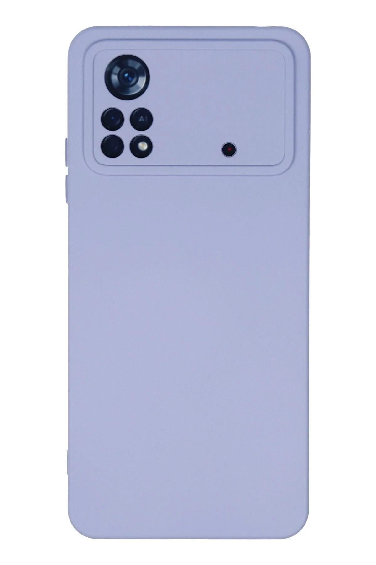 Mey İthalat®   Poco X4 Pro 5G Kılıf Nano içi Kadife Silikon - Lila