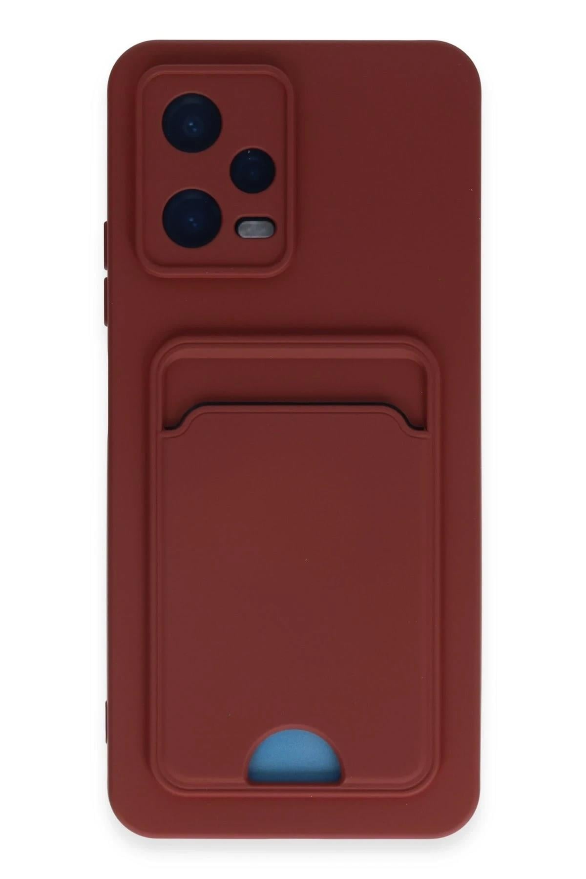 Mey İthalat®   Poco X5 5G Kılıf Kelvin Kartvizitli Silikon - Bordo