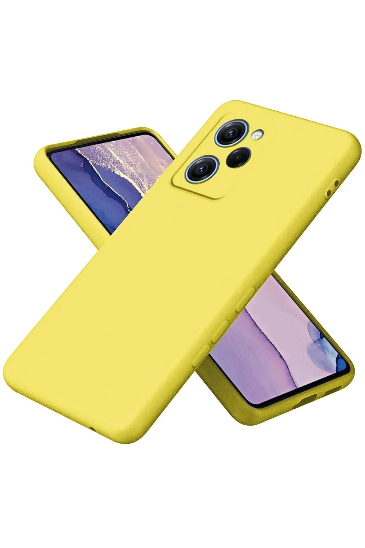 Mey İthalat®   Poco X5 Pro 5G Nano içi Kadife Silikon - Sarı