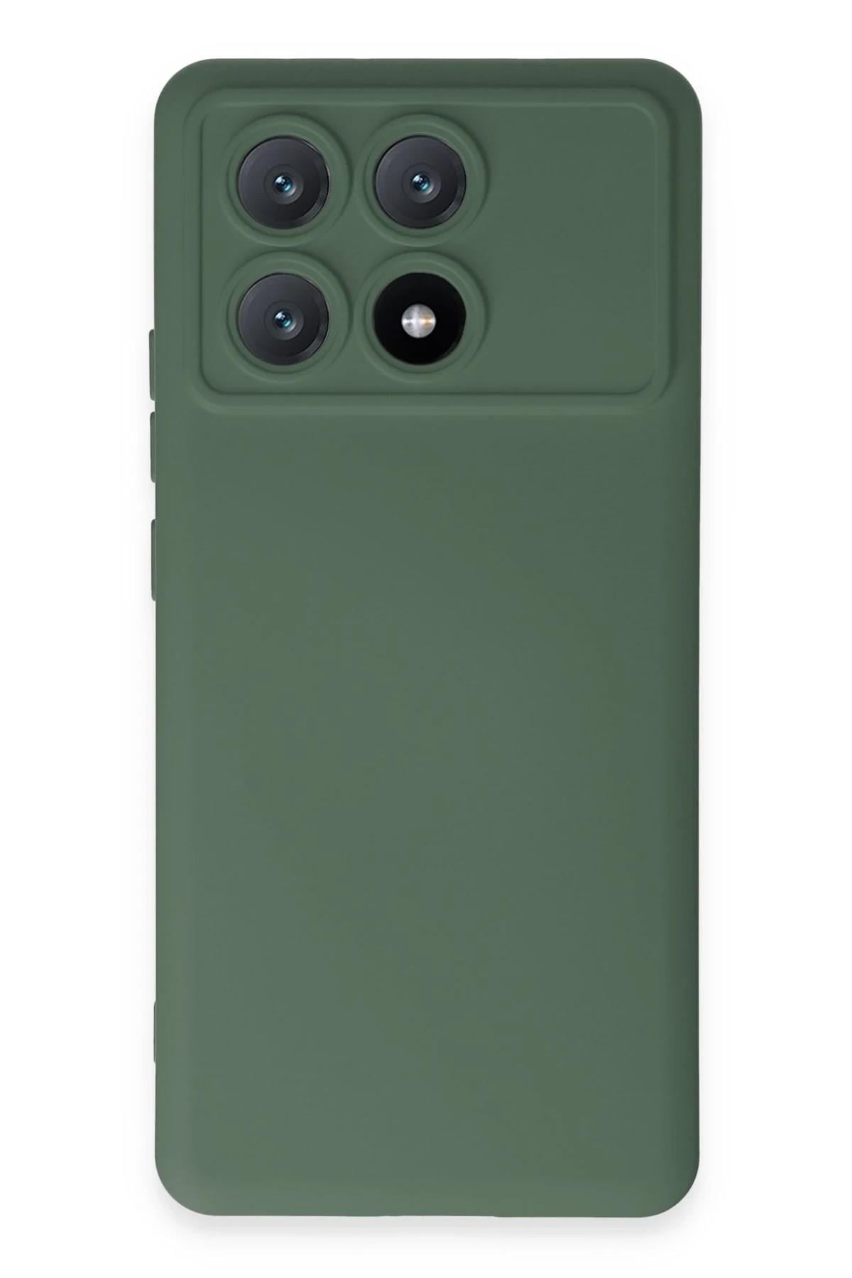Mey İthalat®   Poco X6 Pro Kılıf Nano içi Kadife Silikon - Koyu Yeşil