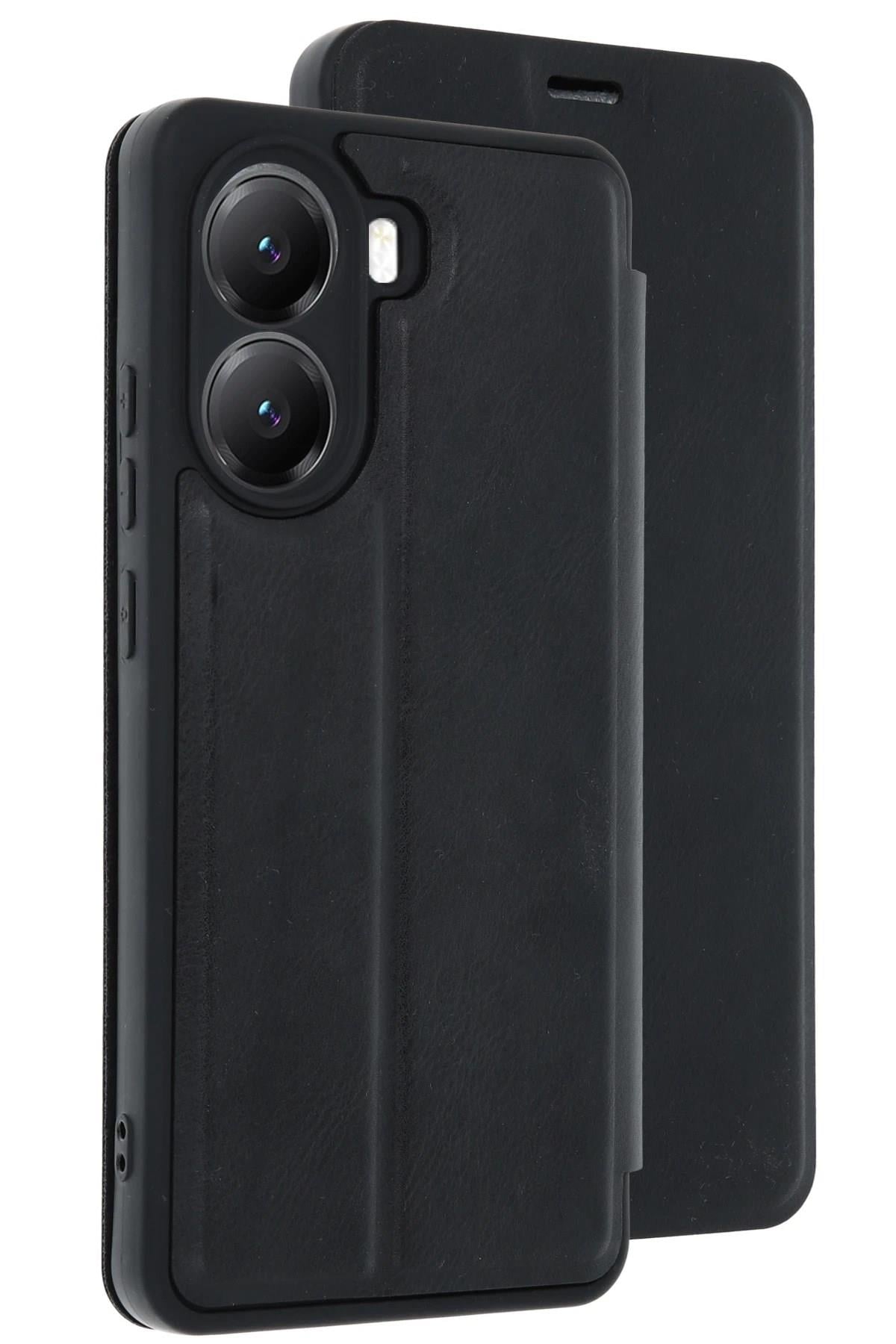 Mey İthalat®   Poco X7 Pro Kılıf Flip Cover - Siyah