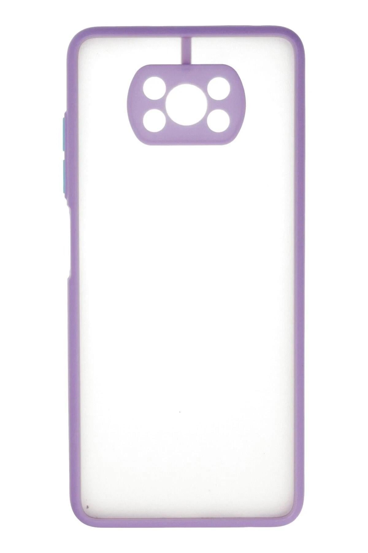 Mey İthalat®   Pocophone X3 Kılıf Montreal Silikon Kapak - Mor