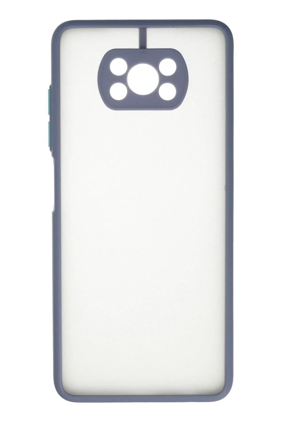 Mey İthalat®   Pocophone X3 Kılıf Montreal Silikon Kapak - Gri