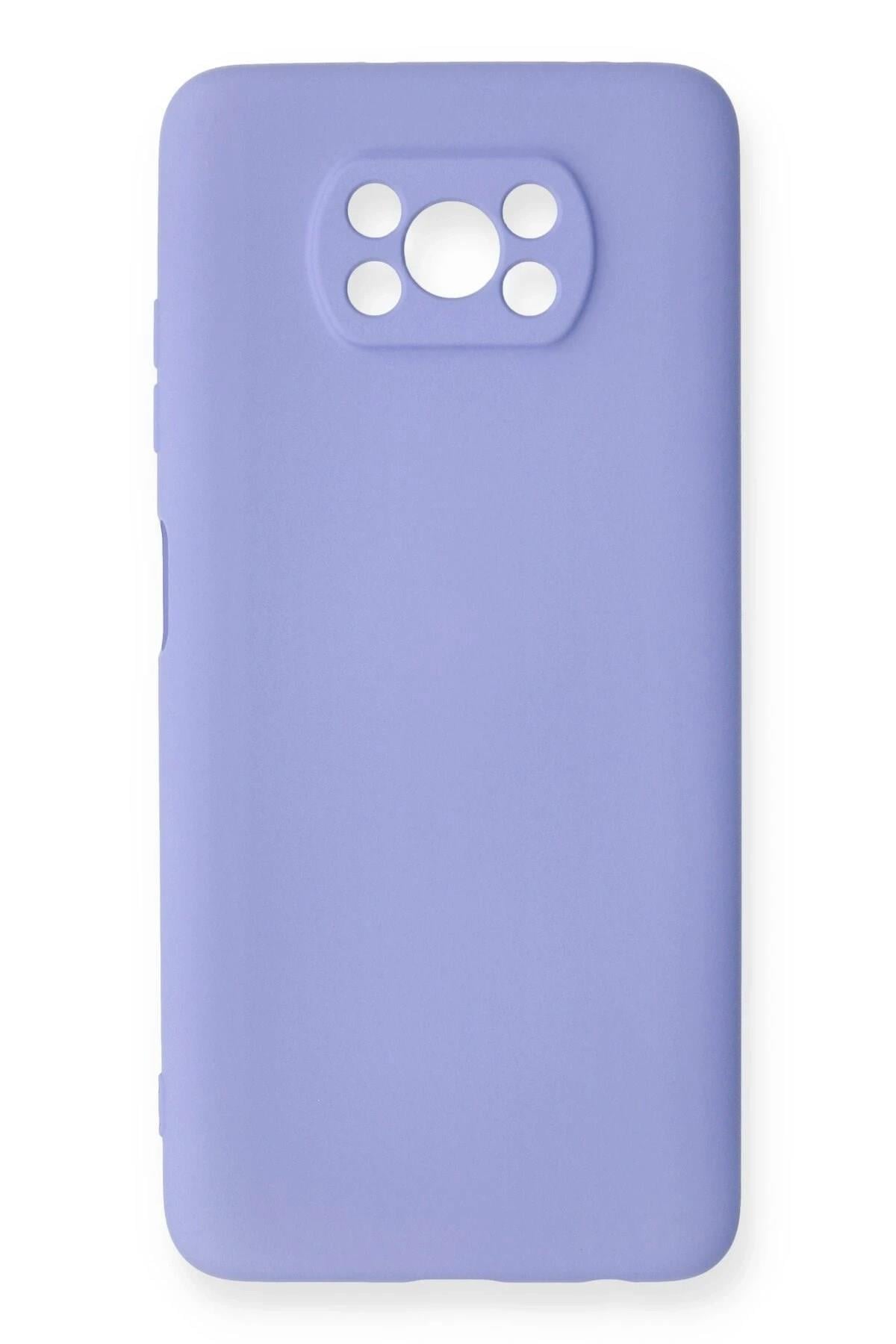 Mey İthalat®   Pocophone X3 Kılıf Nano içi Kadife Silikon - Lila