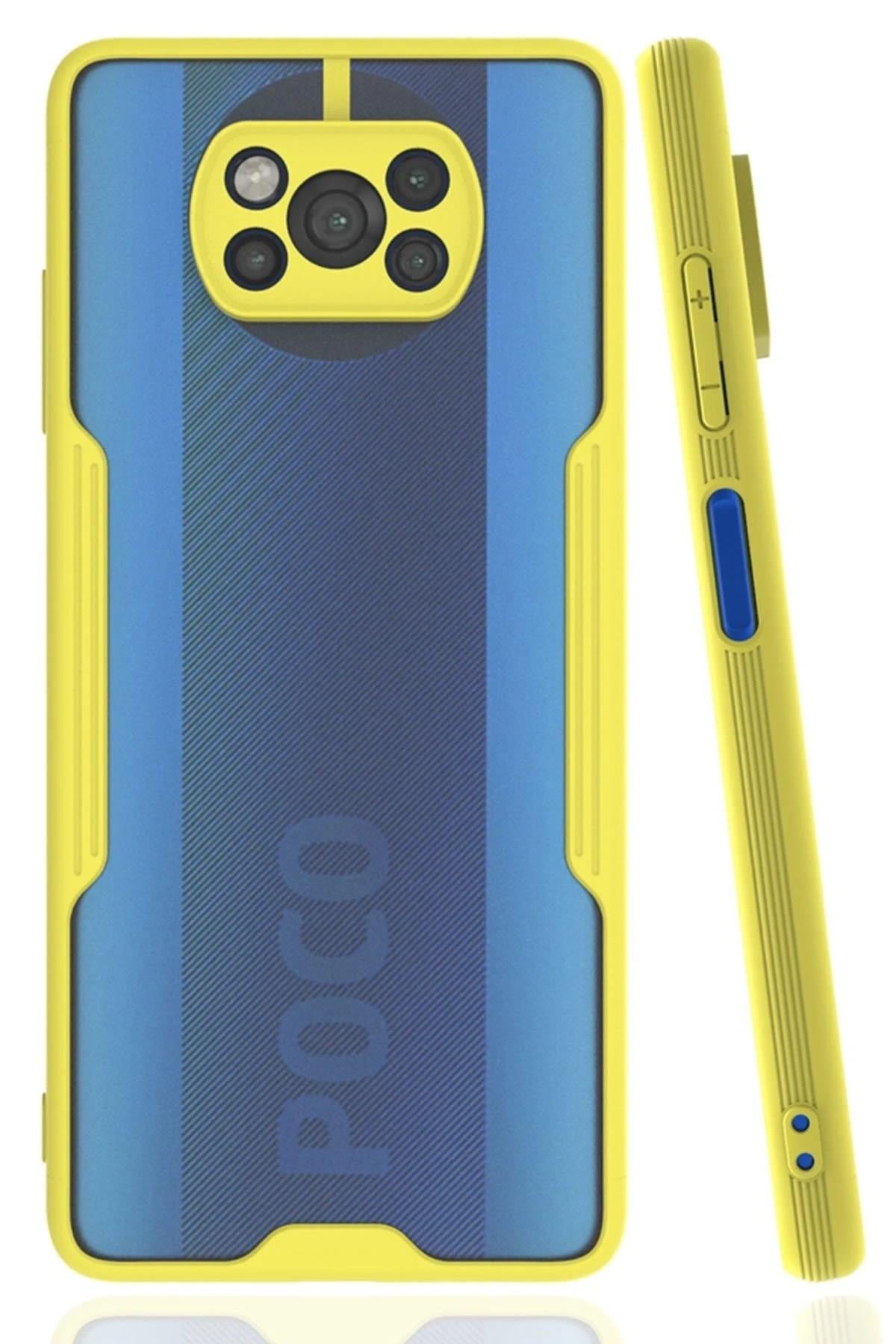 Mey İthalat®   Pocophone X3 Kılıf Platin Silikon - Sarı