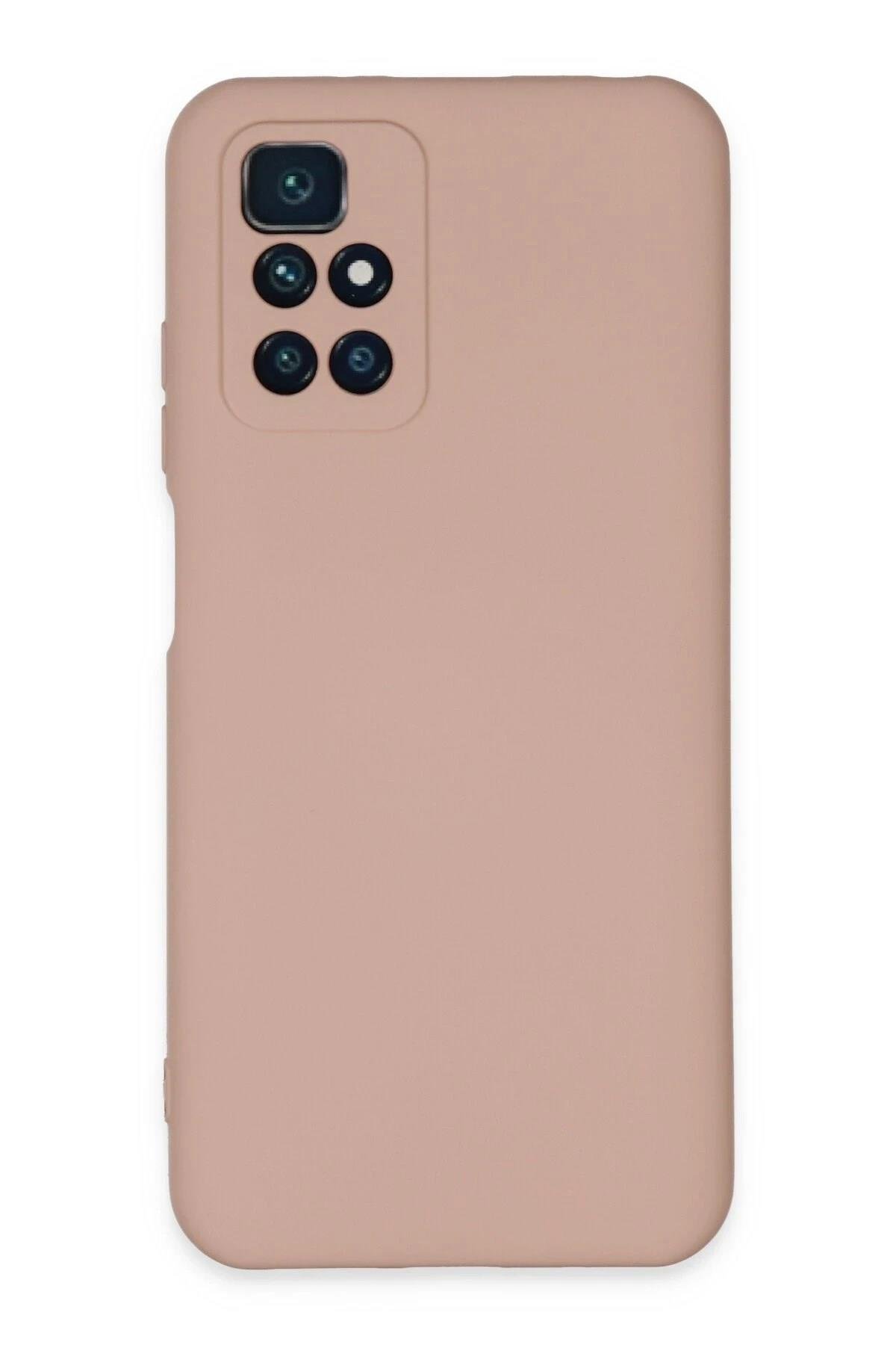 Mey İthalat®   Redmi 10 2022 Kılıf Nano içi Kadife Silikon - Pudra