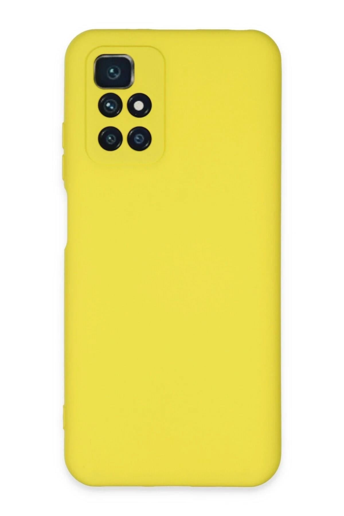Mey İthalat®   Redmi 10 2022 Kılıf Nano içi Kadife Silikon - Sarı