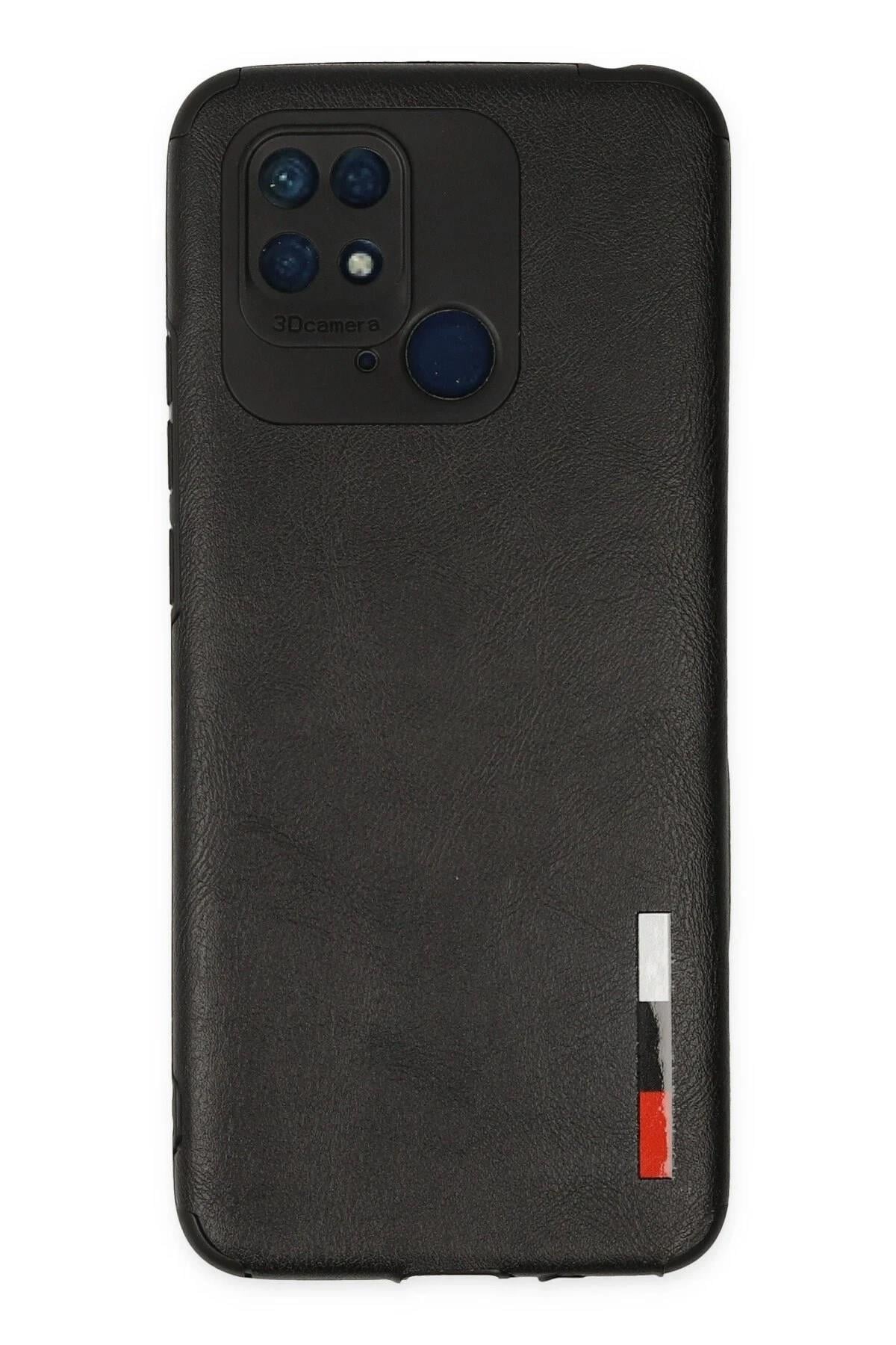 Mey İthalat®   Redmi 10C Kılıf Loop Deri Silikon - Siyah