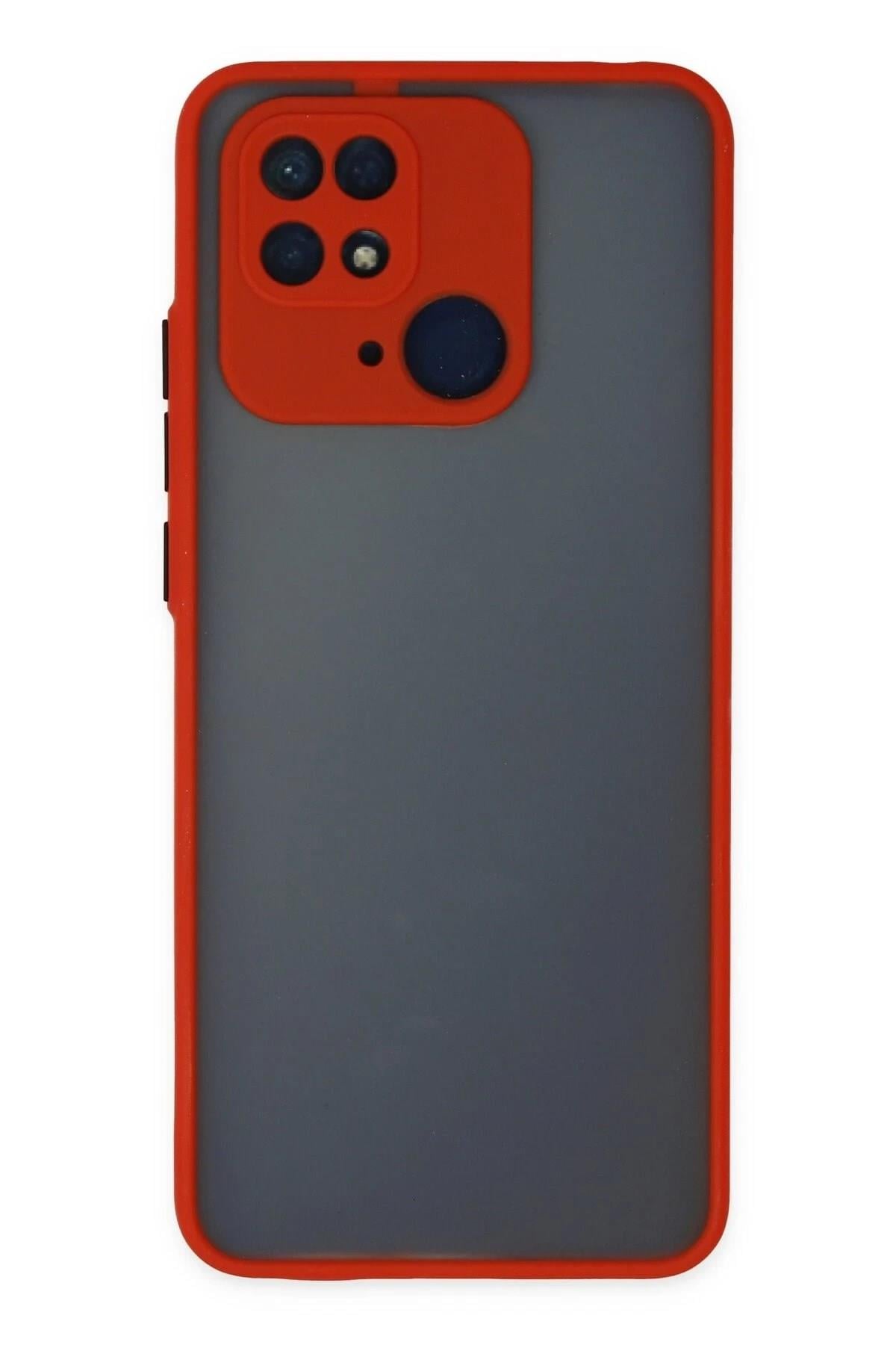 Mey İthalat®   Redmi 10C Kılıf Montreal Silikon Kapak - Kırmızı