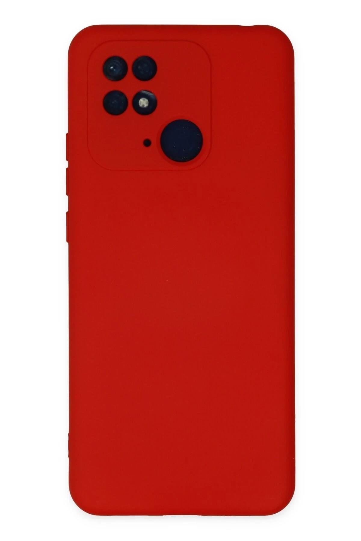Mey İthalat®   Redmi 10C Kılıf Nano içi Kadife Silikon - Kırmızı