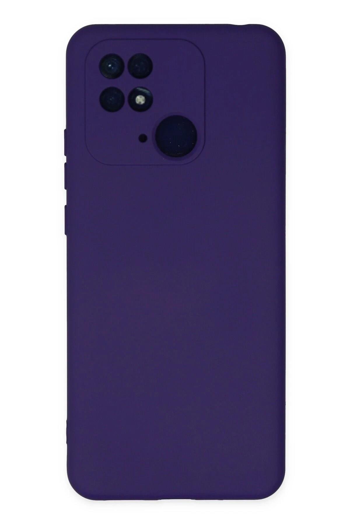 Mey İthalat®   Redmi 10C Kılıf Nano içi Kadife Silikon - Mor
