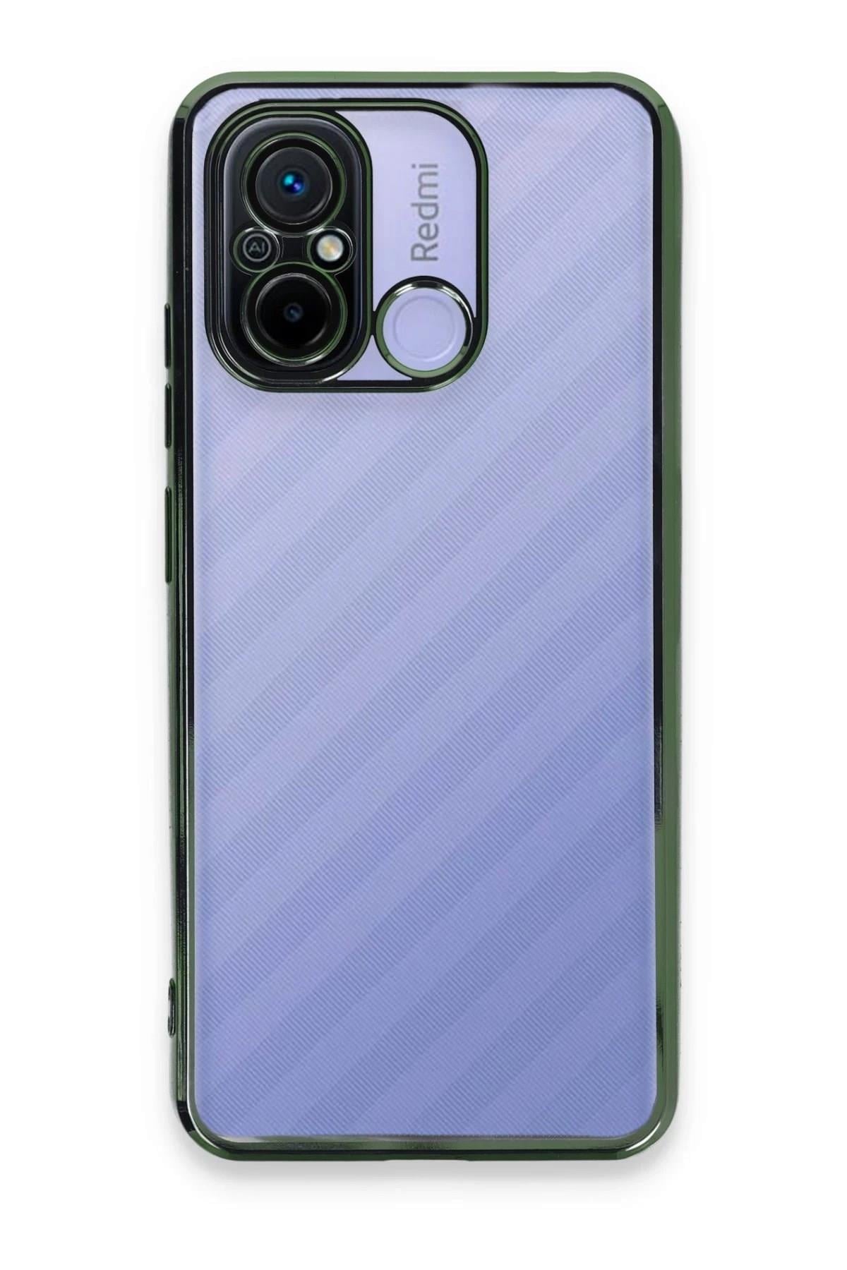 Mey İthalat®   Redmi 12C Kılıf  Lensli Silikon - Yeşil