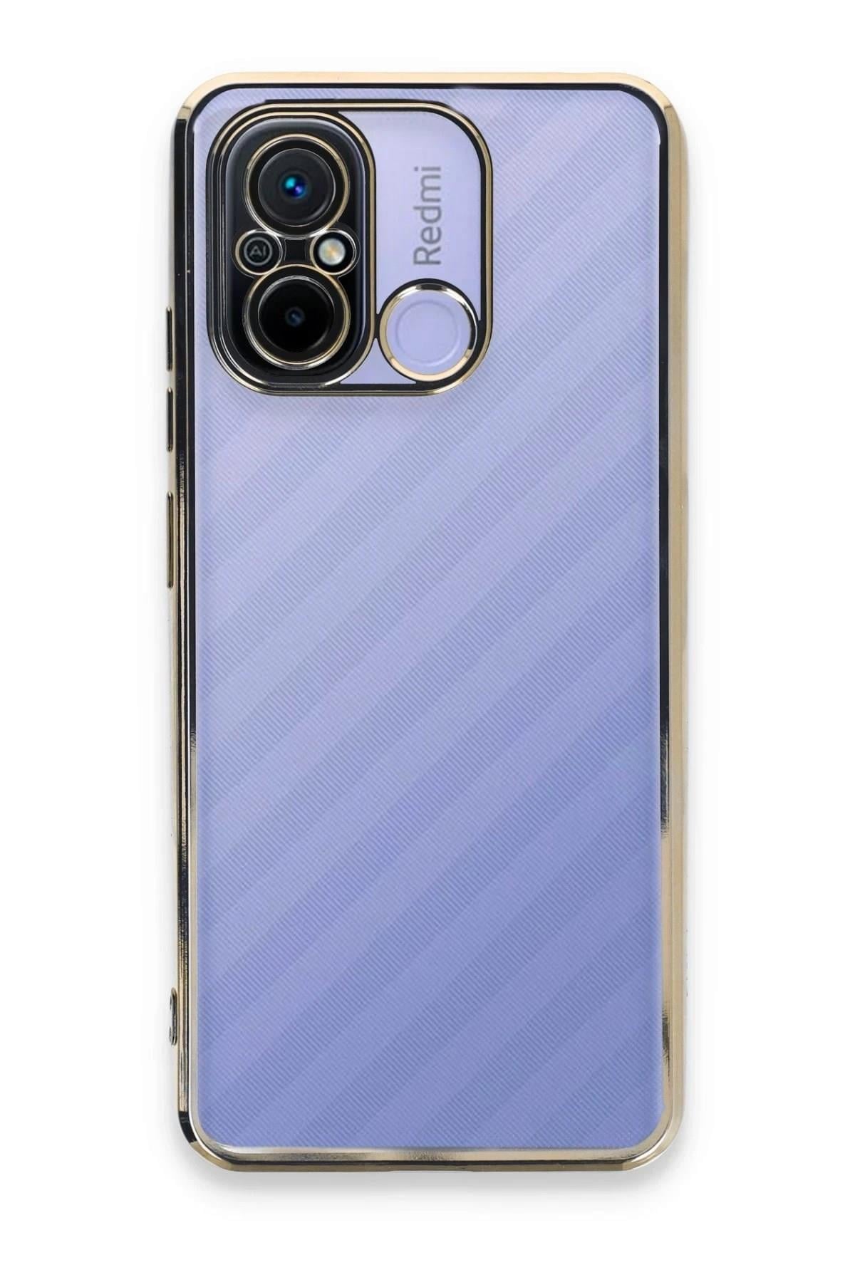 Mey İthalat®   Redmi 12C Kılıf  Lensli Silikon - Gold