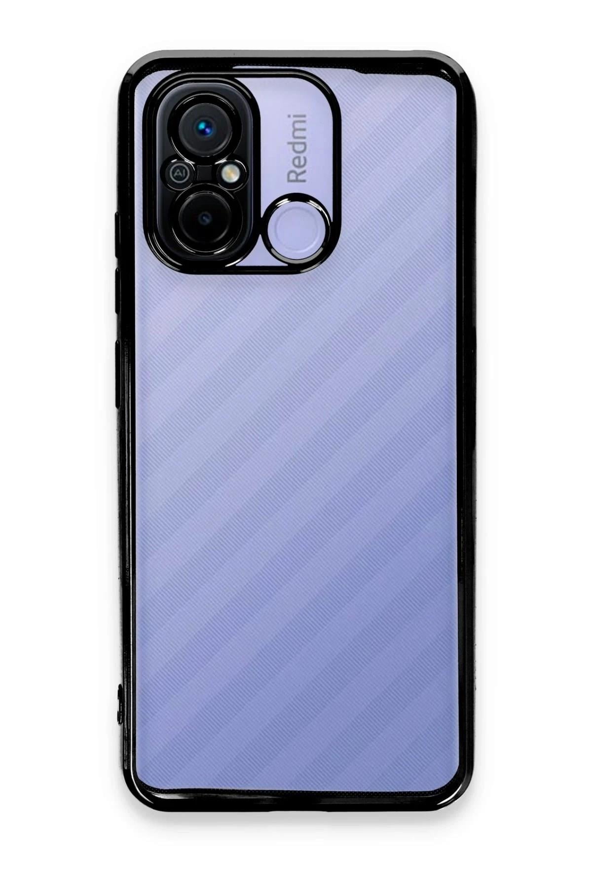 Mey İthalat®   Redmi 12C Kılıf  Lensli Silikon - Siyah