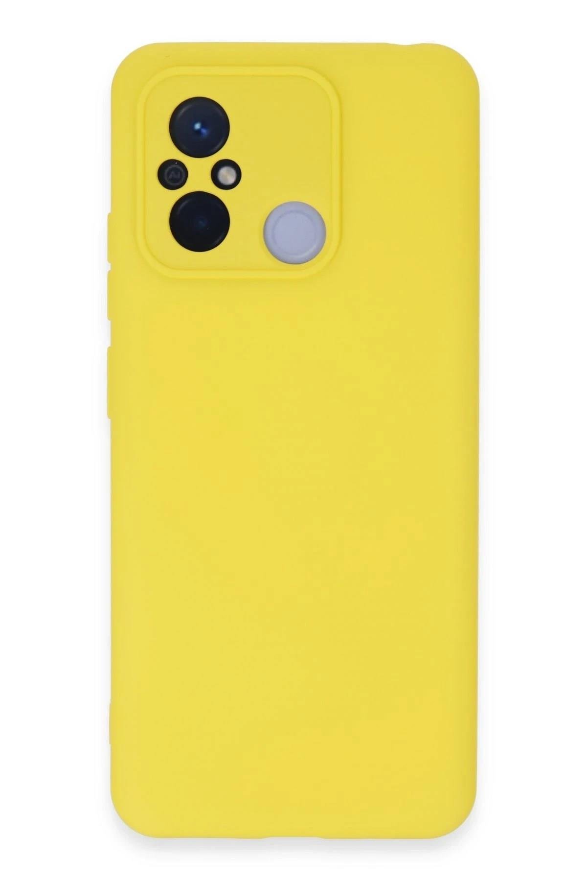 Mey İthalat®   Redmi 12C Kılıf Nano içi Kadife Silikon - Sarı