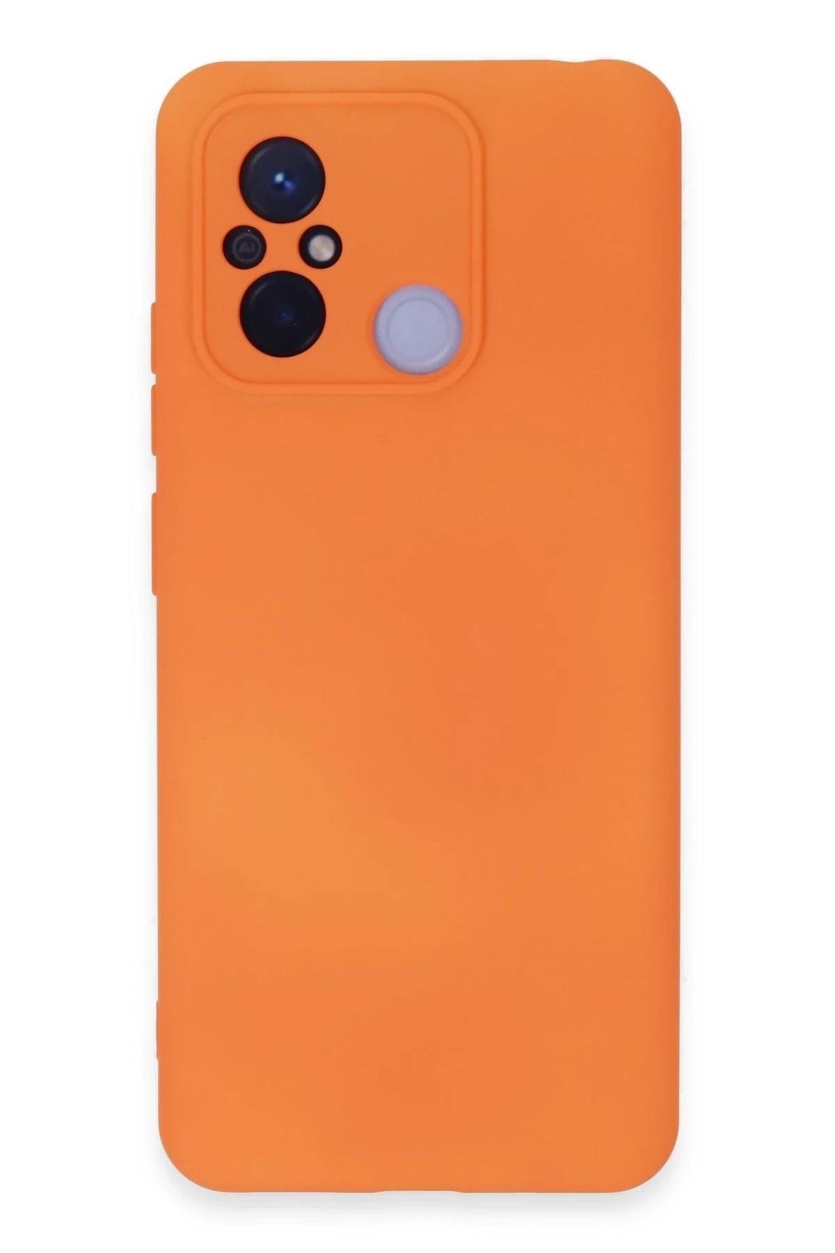 Mey İthalat®   Redmi 12C Kılıf Nano içi Kadife Silikon - Turuncu