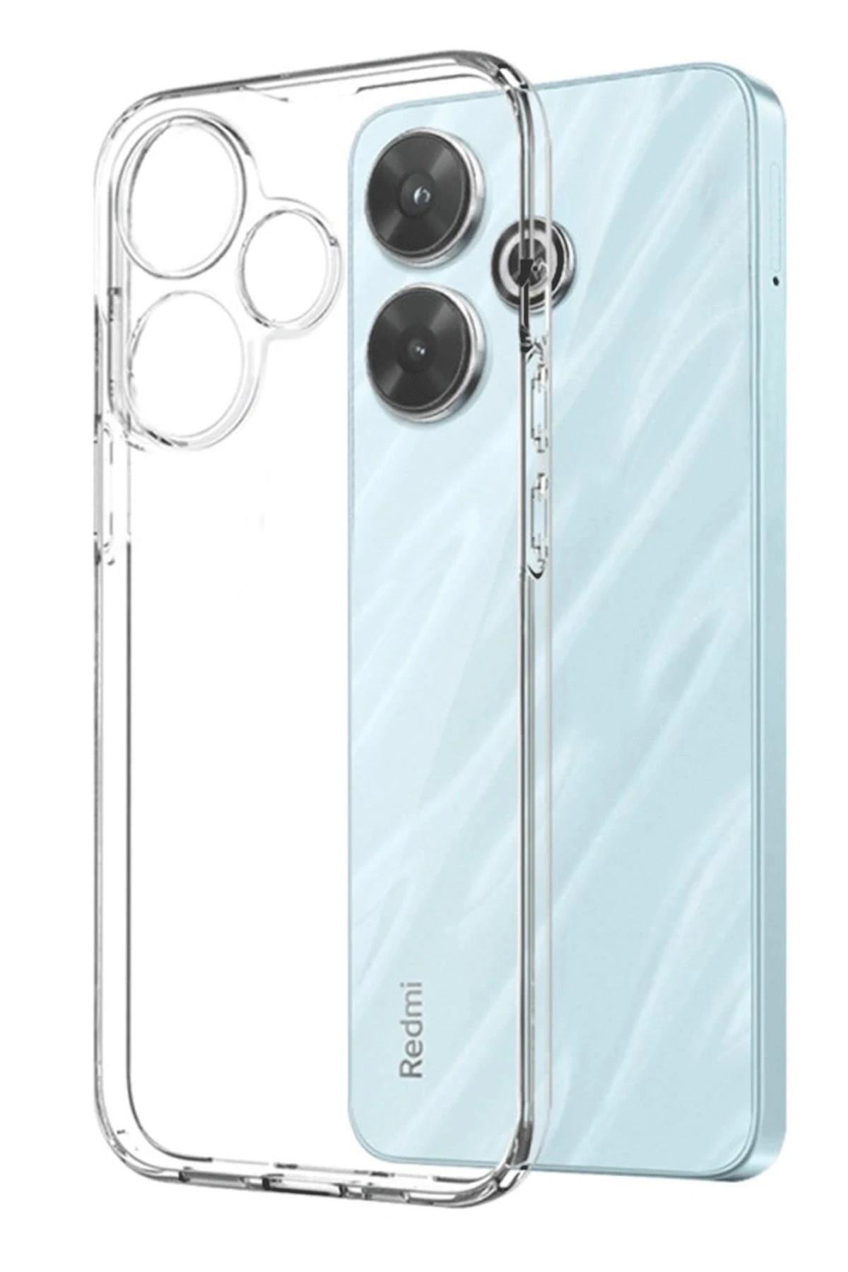 Mey İthalat®   Redmi 13 4G Kılıf Lüx Şeffaf Silikon