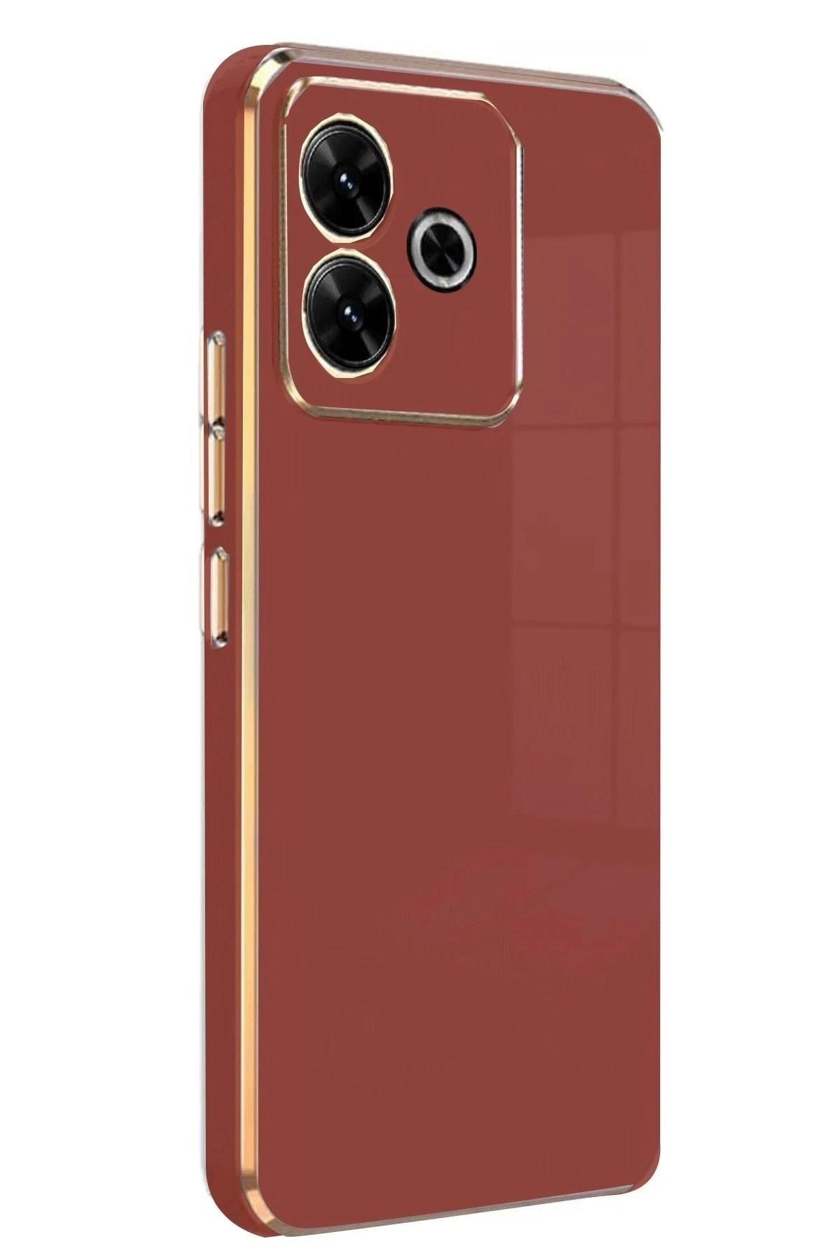 Mey İthalat®   Redmi 13 4G Kılıf Volet Silikon - Kırmızı