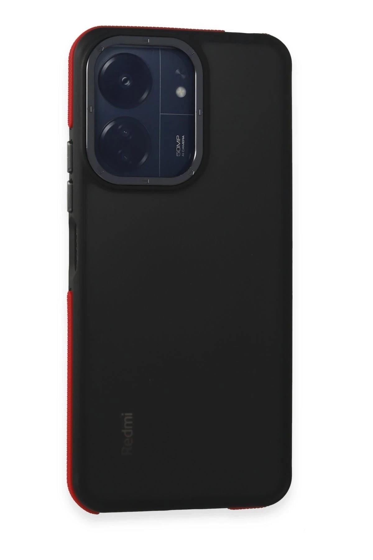 Mey İthalat®   Redmi 13C Harvel Kapak - Kırmızı
