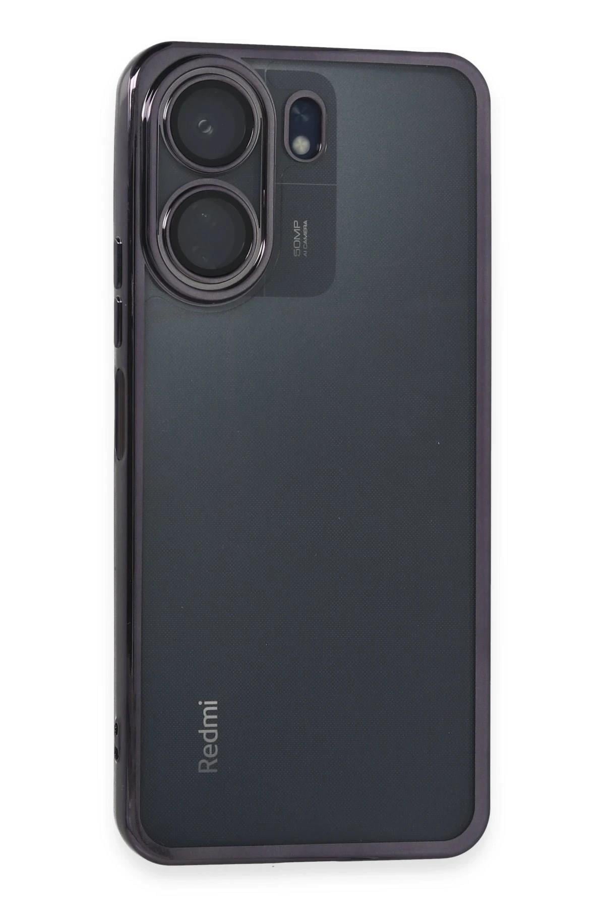 Mey İthalat®   Redmi 13C Kılıf  Lensli Silikon - Mor