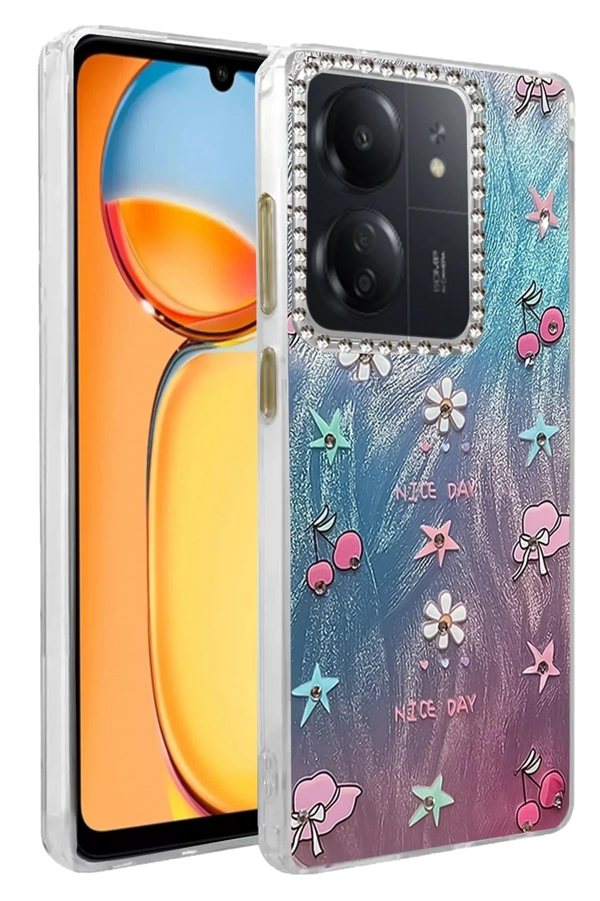 Mey İthalat®   Redmi 13C Kılıf Blade Aynalı Desenli Kapak - Desen 4