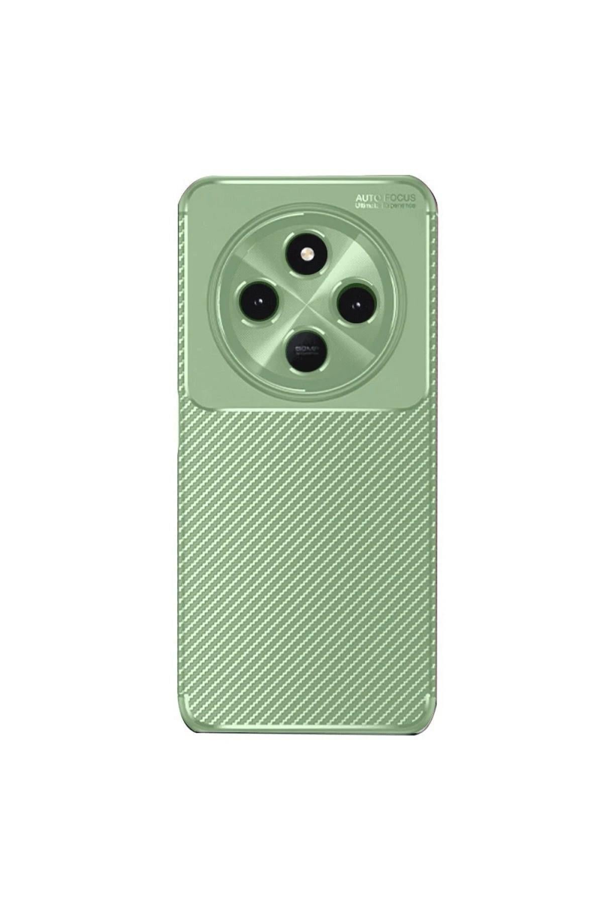 Mey İthalat®   Redmi 14C Kılıf Auto Focus Karbon Kapak - Su Yeşili