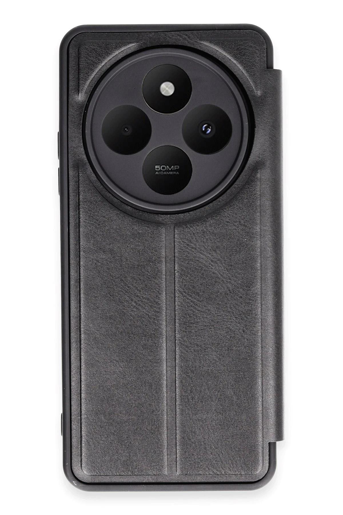 Mey İthalat®   Redmi 14C Kılıf Flip Cover - Siyah