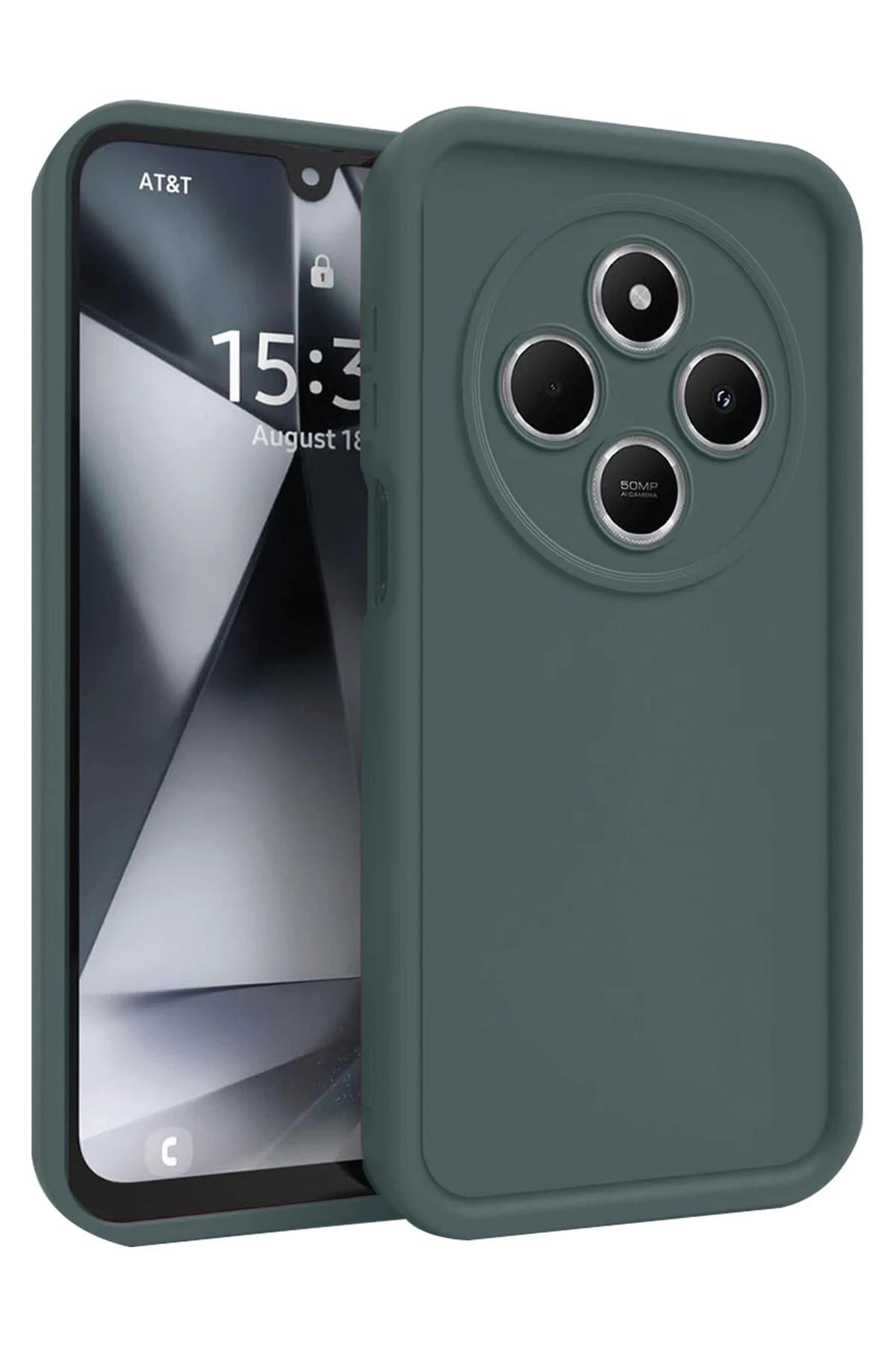 Mey İthalat®   Redmi 14C Kılıf Viera Silikon - Koyu Yeşil