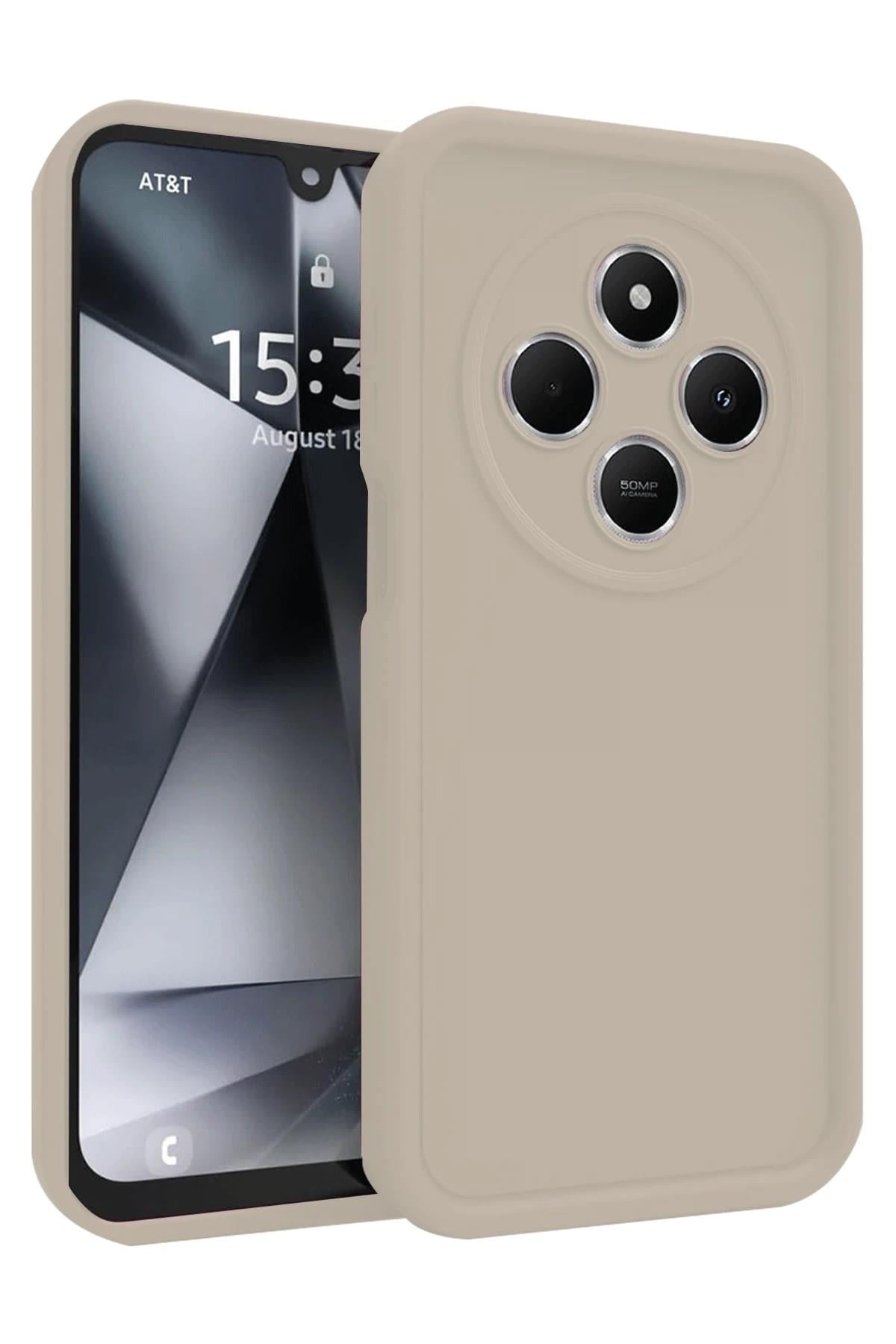 Mey İthalat®   Redmi 14C Kılıf Viera Silikon - Krem
