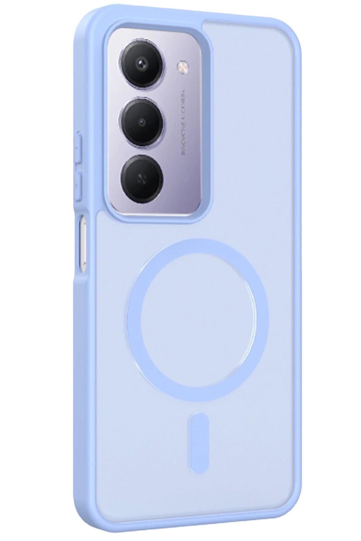 Mey İthalat®   Redmi 15 4G Jota Magsafe Kapak - Açık Mavi