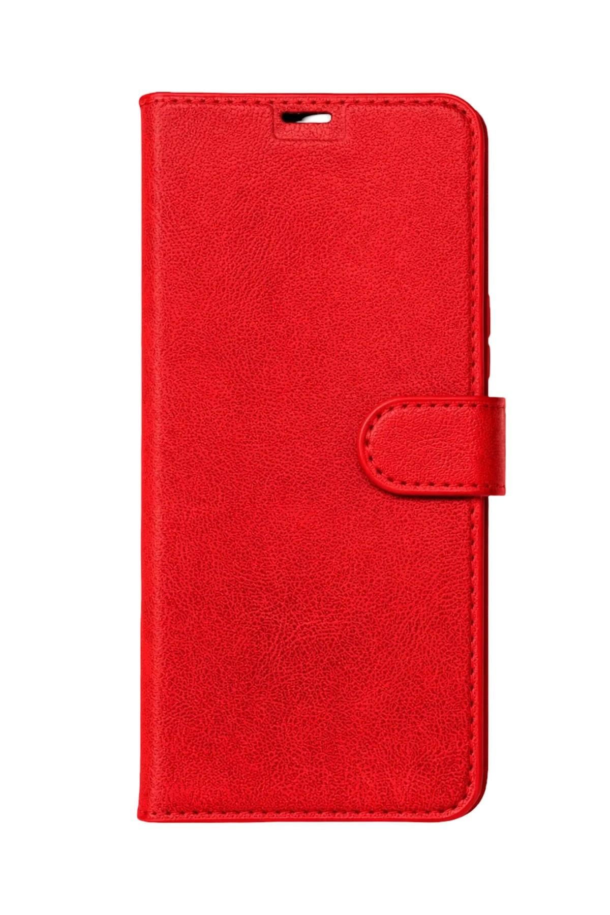 Mey İthalat®   Redmi 15 5G Trend S Plus Kapaklı Kılıf - Kırmızı